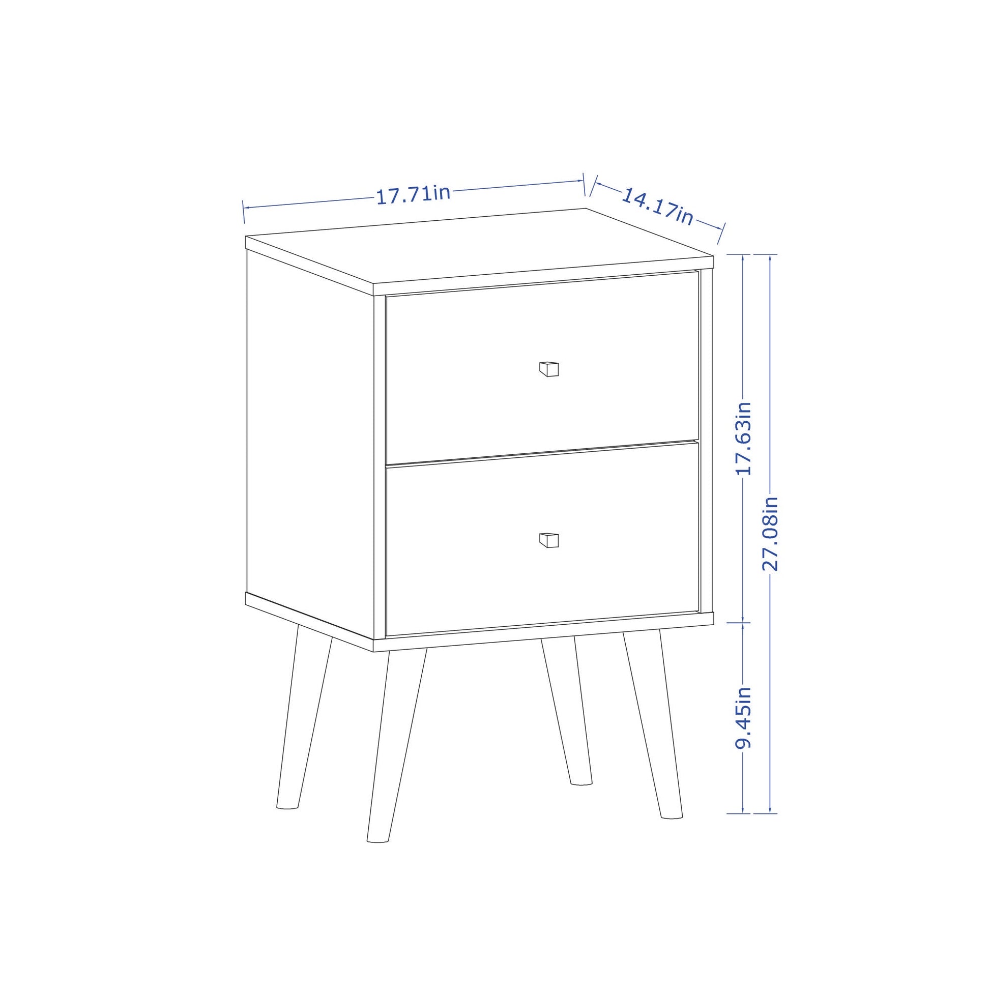 Liberty Nightstand 2.0 in Rustic Brown - Ornate Home