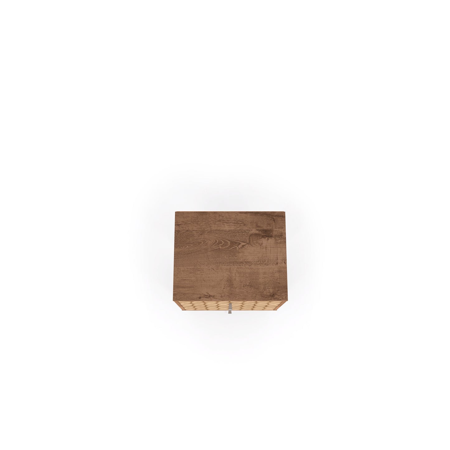 Liberty Nightstand 2.0 in Rustic Brown and 3D Brown Prints - Ornate Home