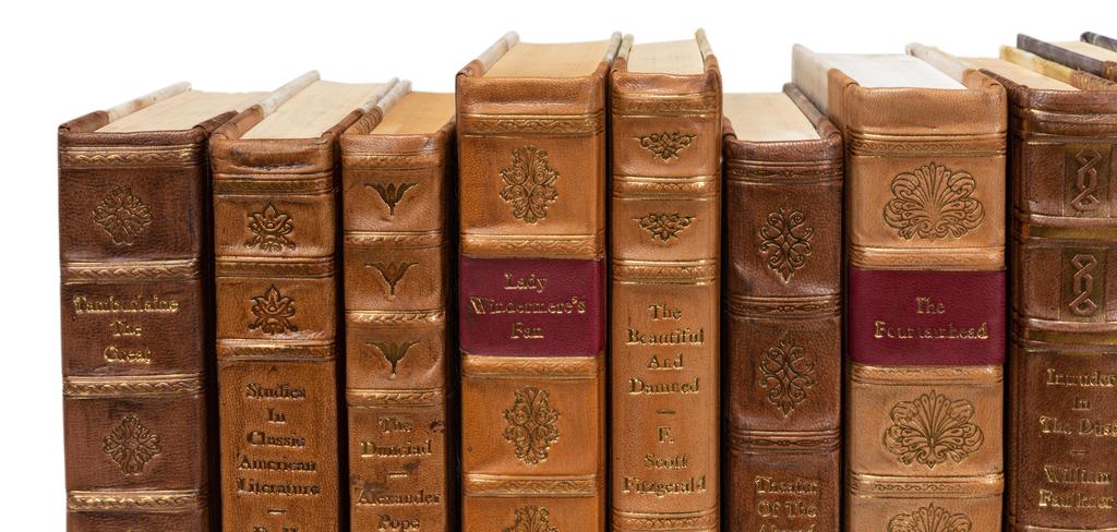 Library Luxe Brown Faux Leather Books (Set of 24) - Ornate Home