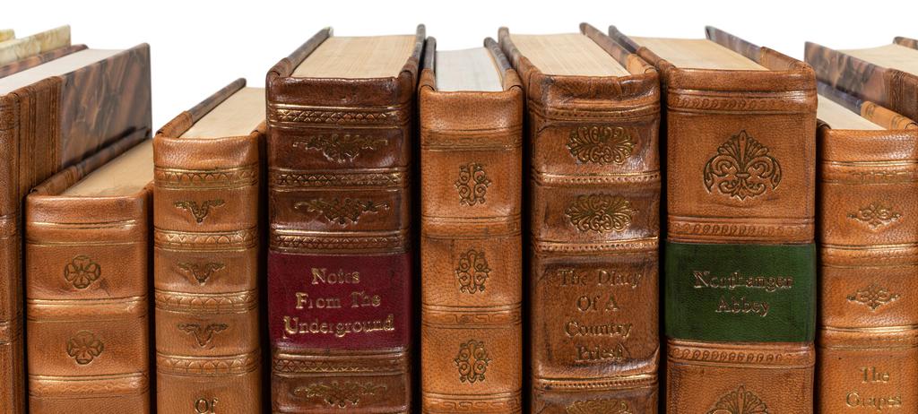 Library Luxe Brown Faux Leather Books (Set of 24) - Ornate Home
