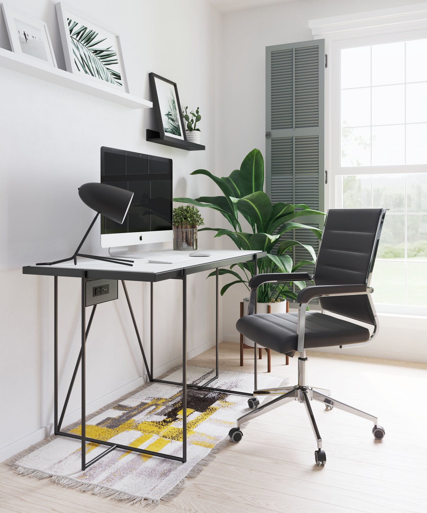 Liderato Black Office Chair - Ornate Home