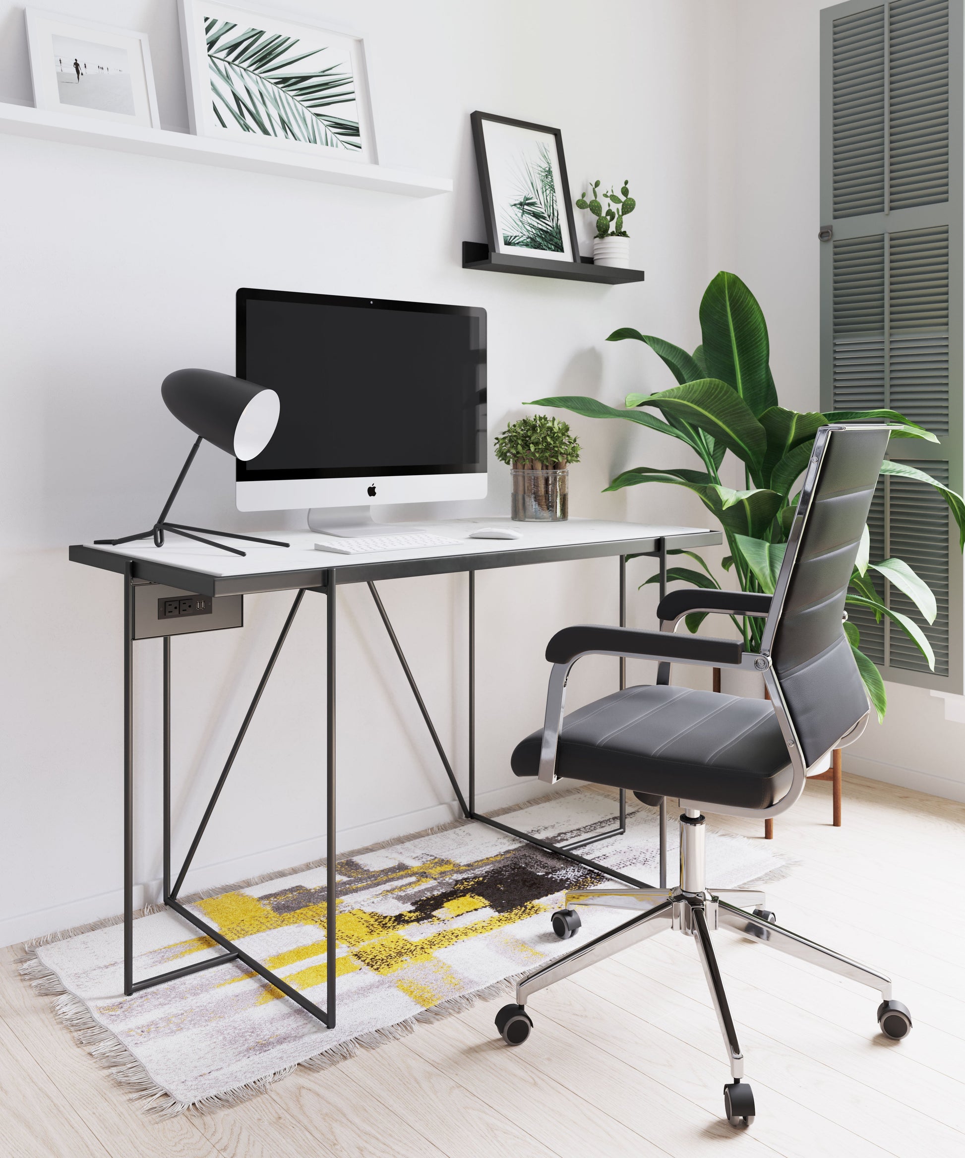 Liderato Black Office Chair - Ornate Home