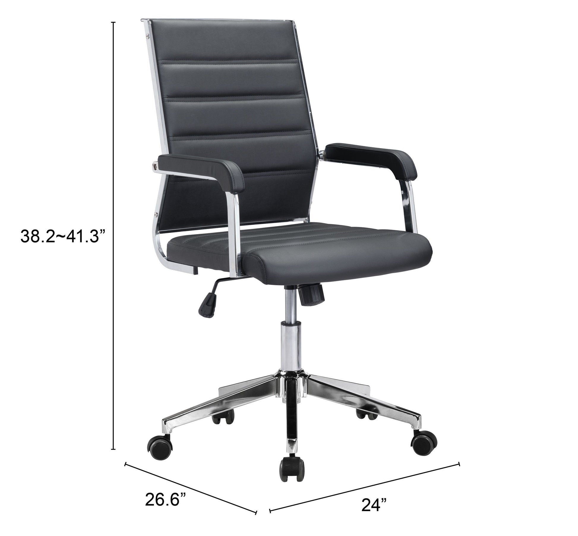 Liderato Black Office Chair - Ornate Home