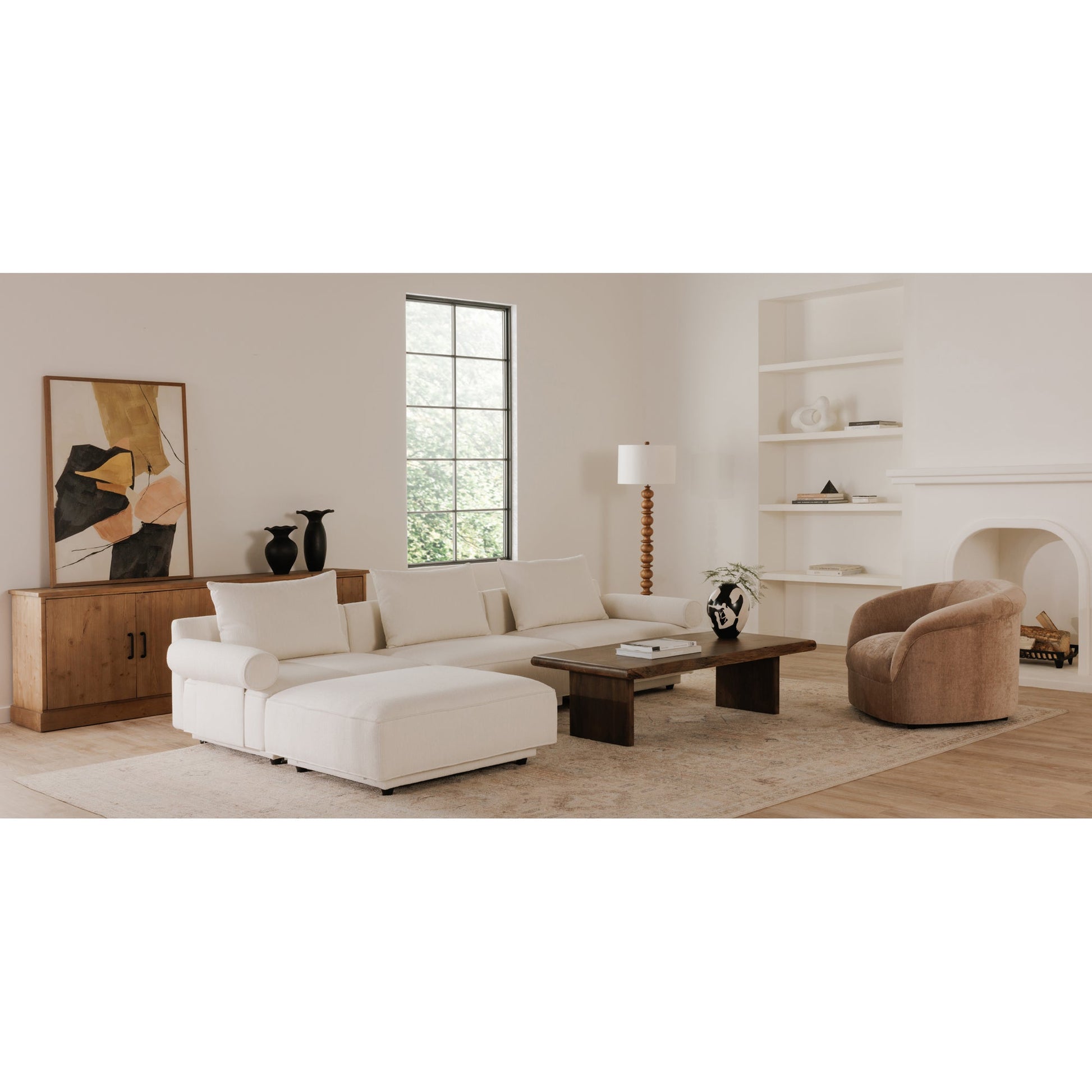 Lila Brown Coffee Table - Ornate Home