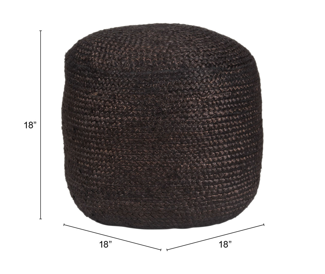 Lillian Black Ottoman - Ornate Home