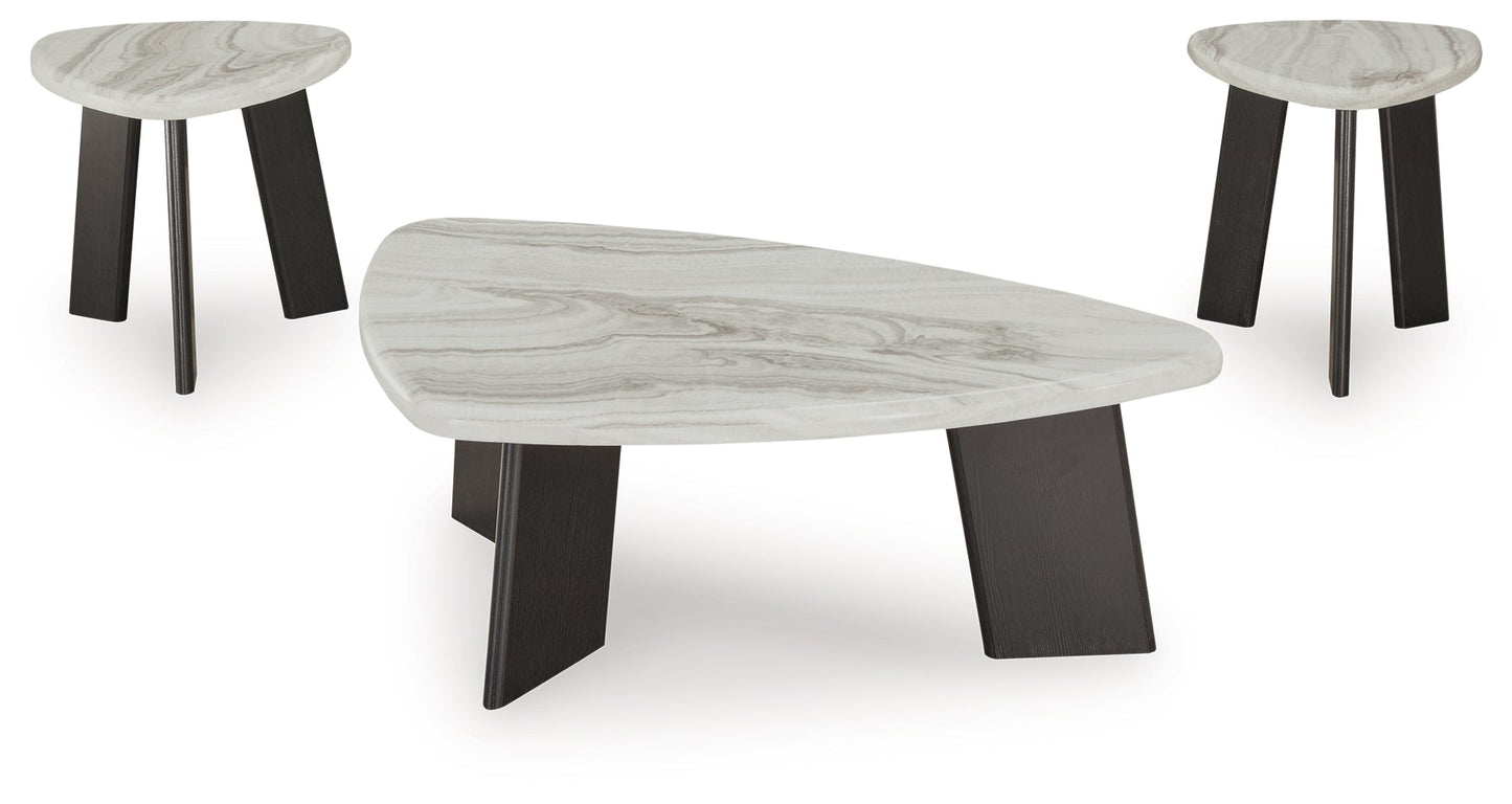 Lilyberg Gray/Black Occasional Table Set (Set of 3)- Viva Furn