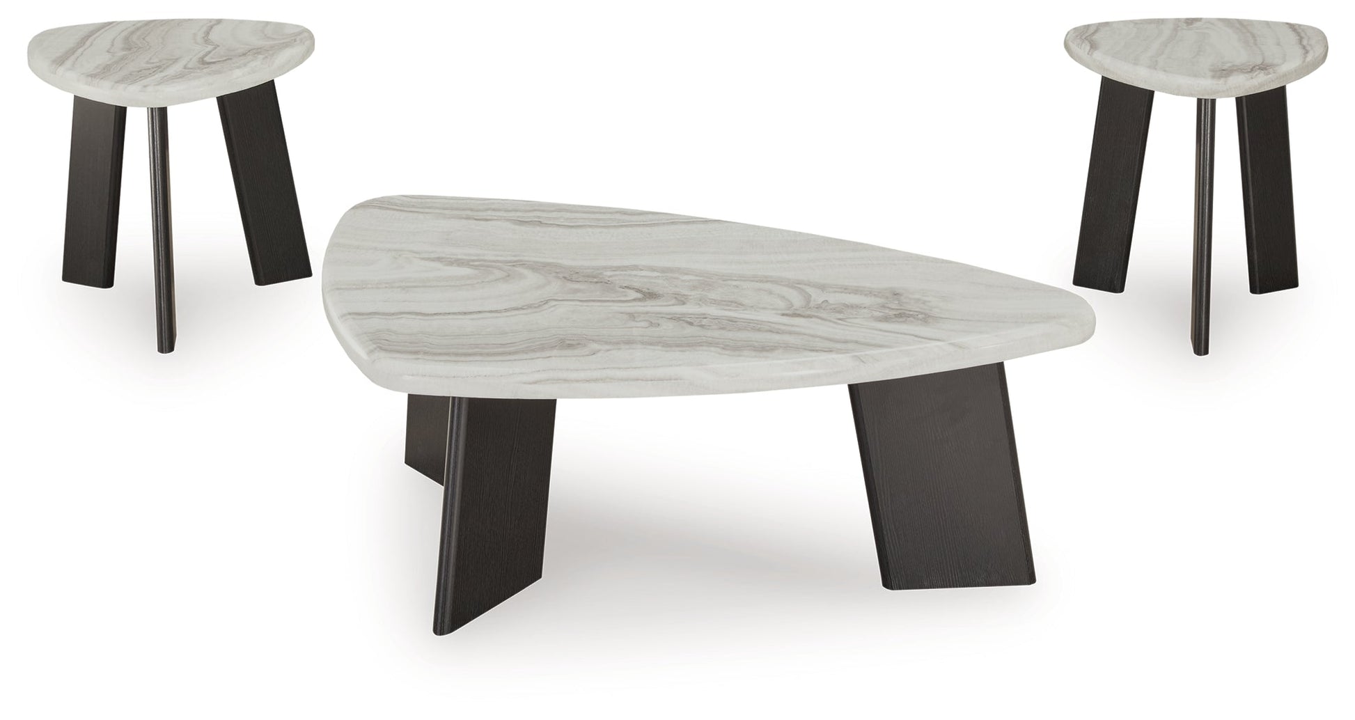 Lilyberg Gray/Black Occasional Table Set (Set of 3)- Viva Furn