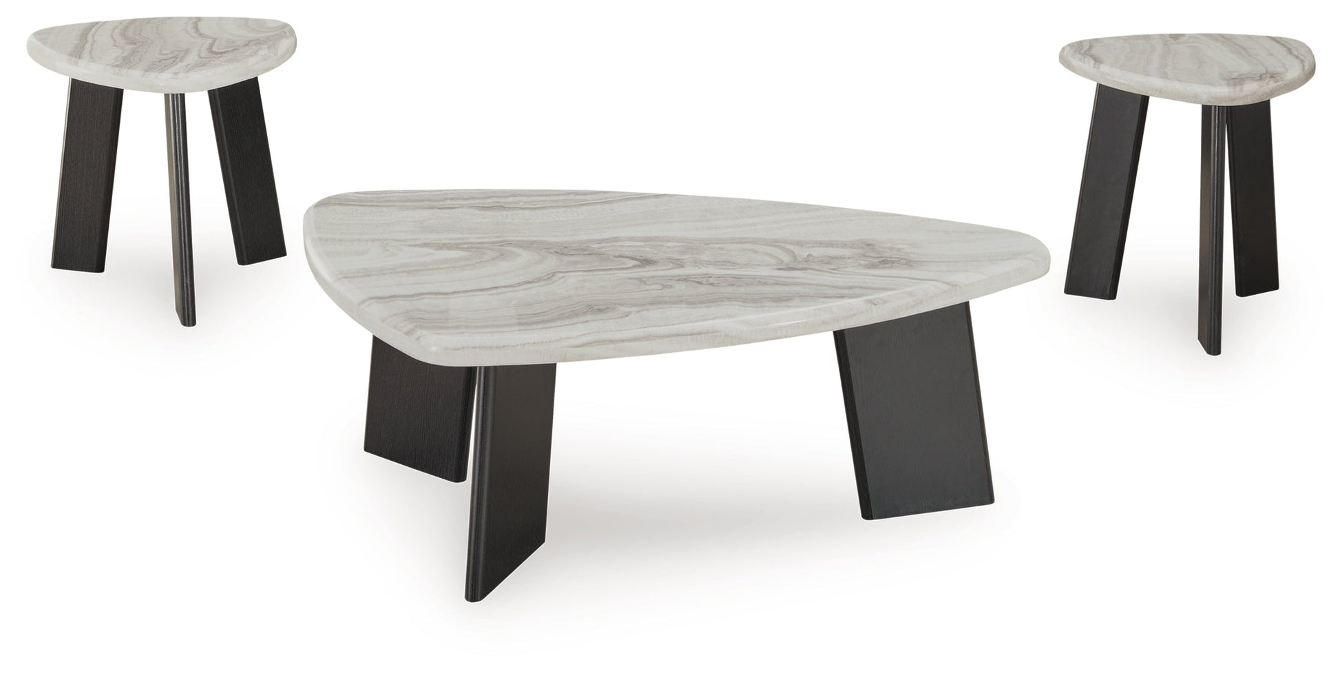 Lilyberg Gray/Black Occasional Table Set (Set of 3)- Viva Furn