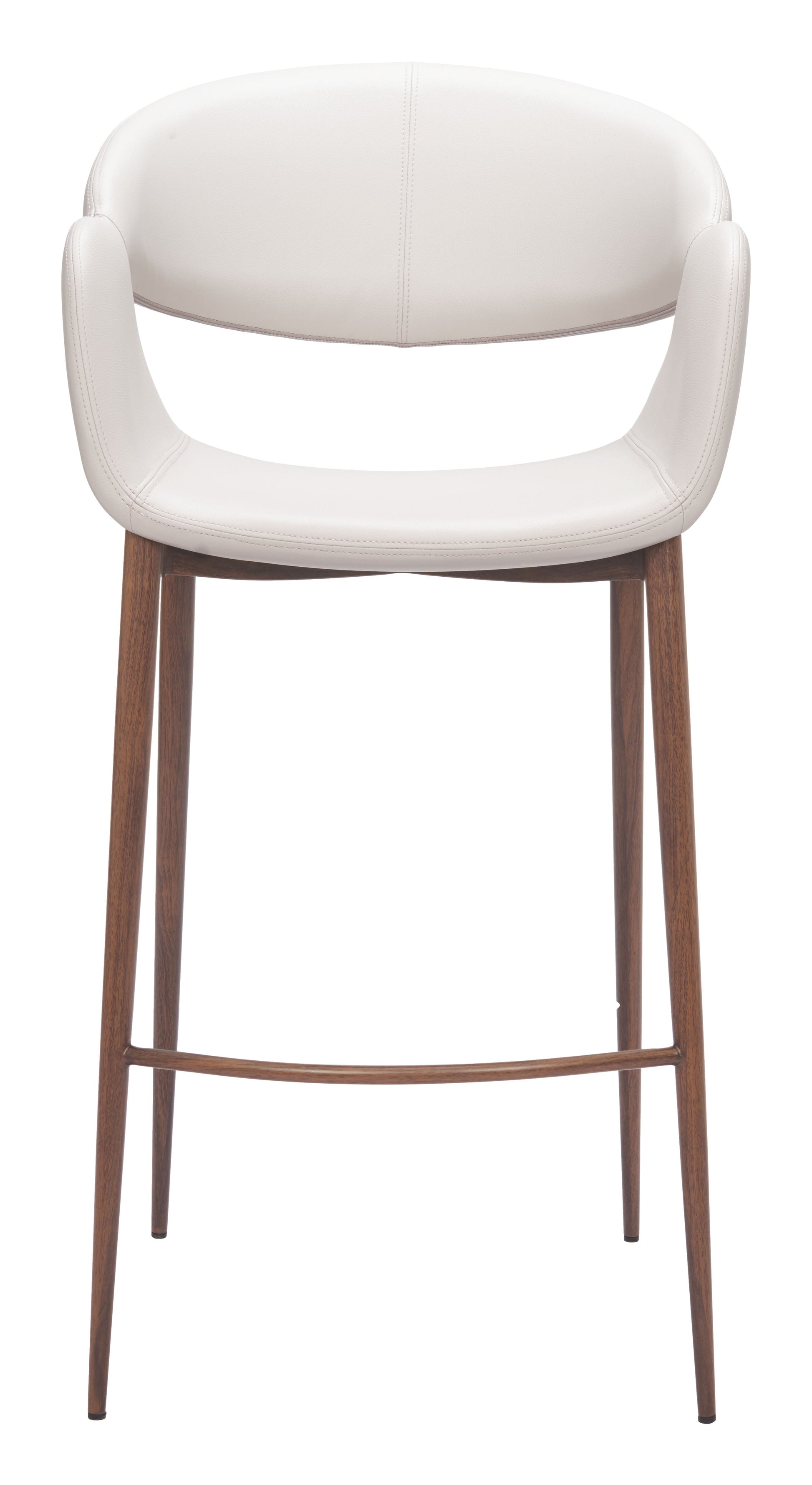 Limay Beige & Walnut Barstool - Ornate Home