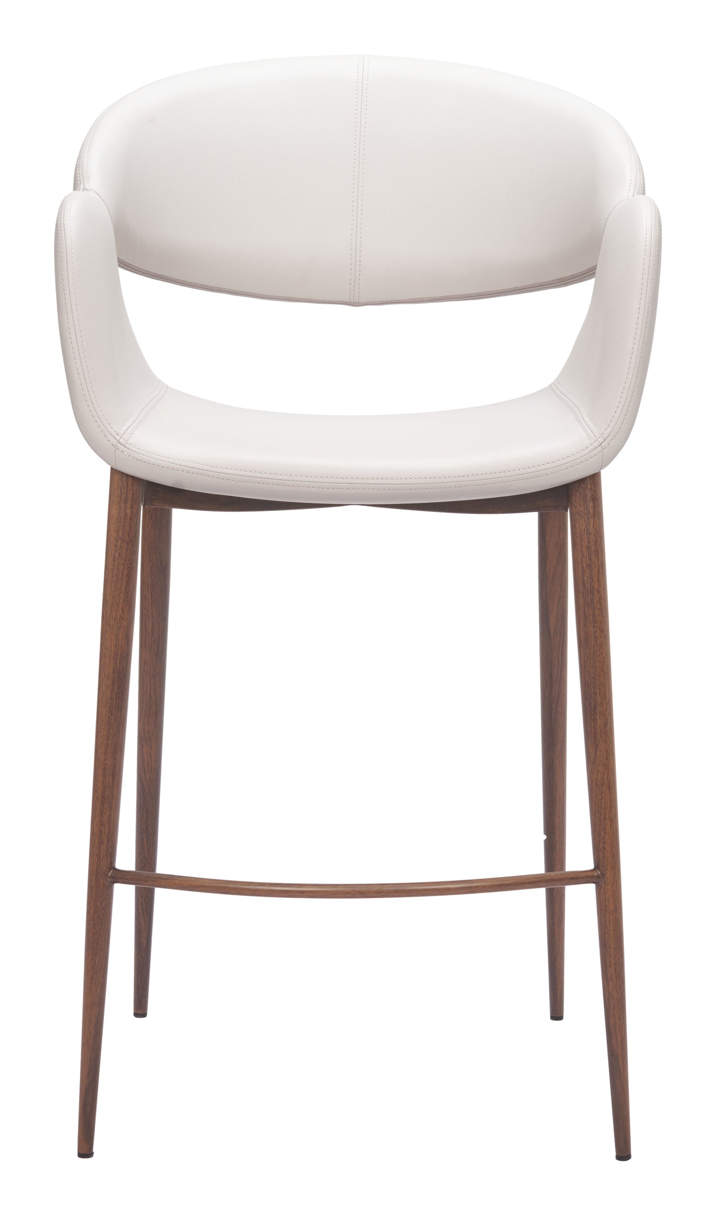 Limay Beige & Walnut Counter Stool - Ornate Home