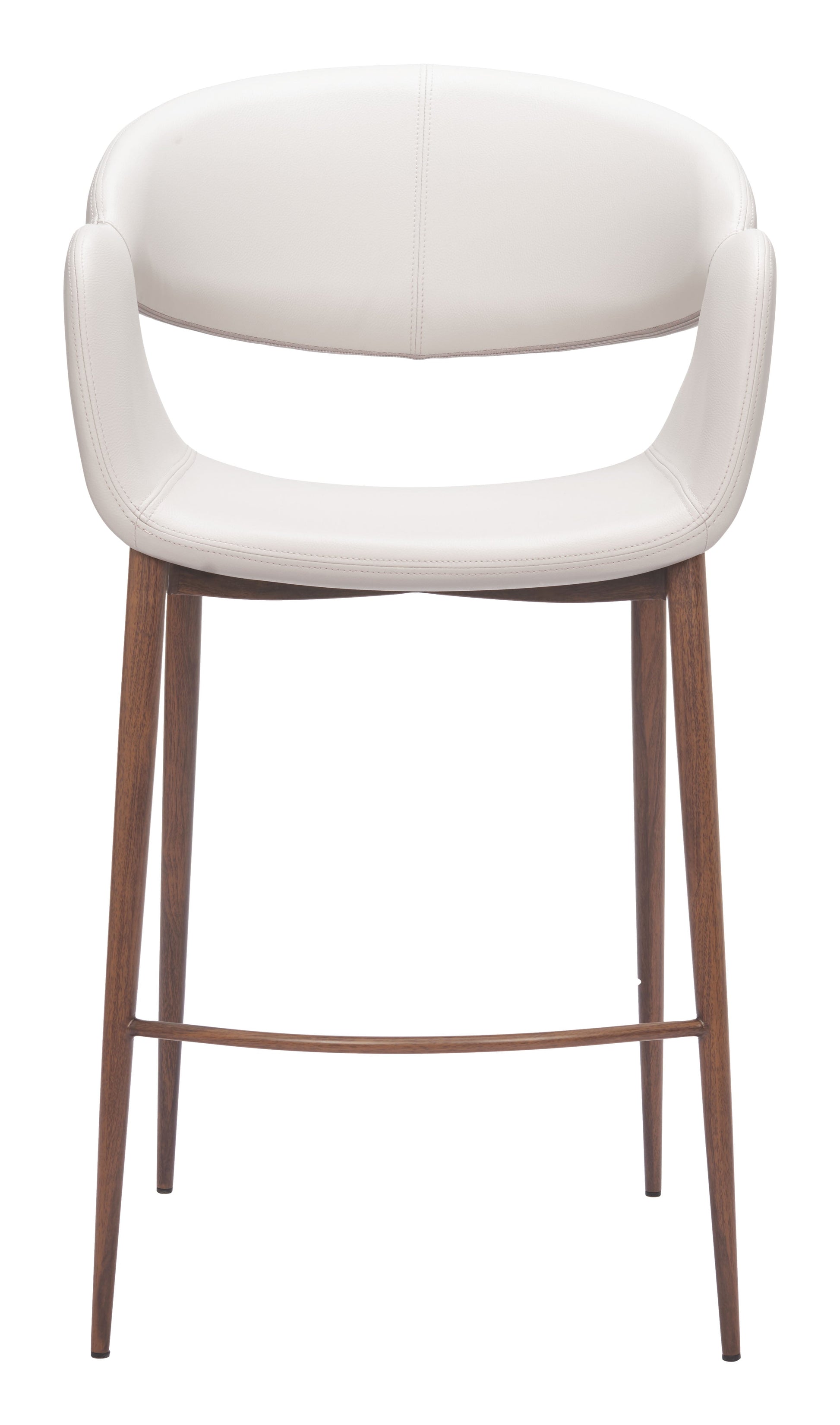 Limay Beige & Walnut Counter Stool - Ornate Home