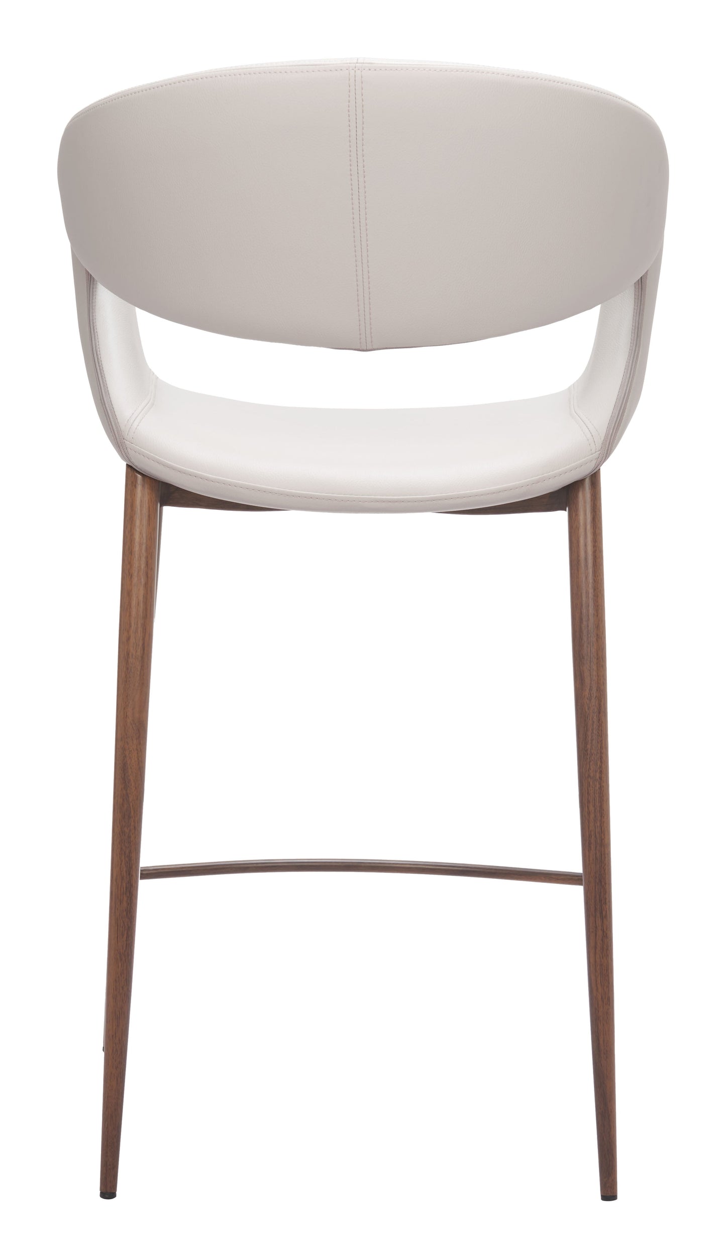 Limay Beige & Walnut Counter Stool - Ornate Home