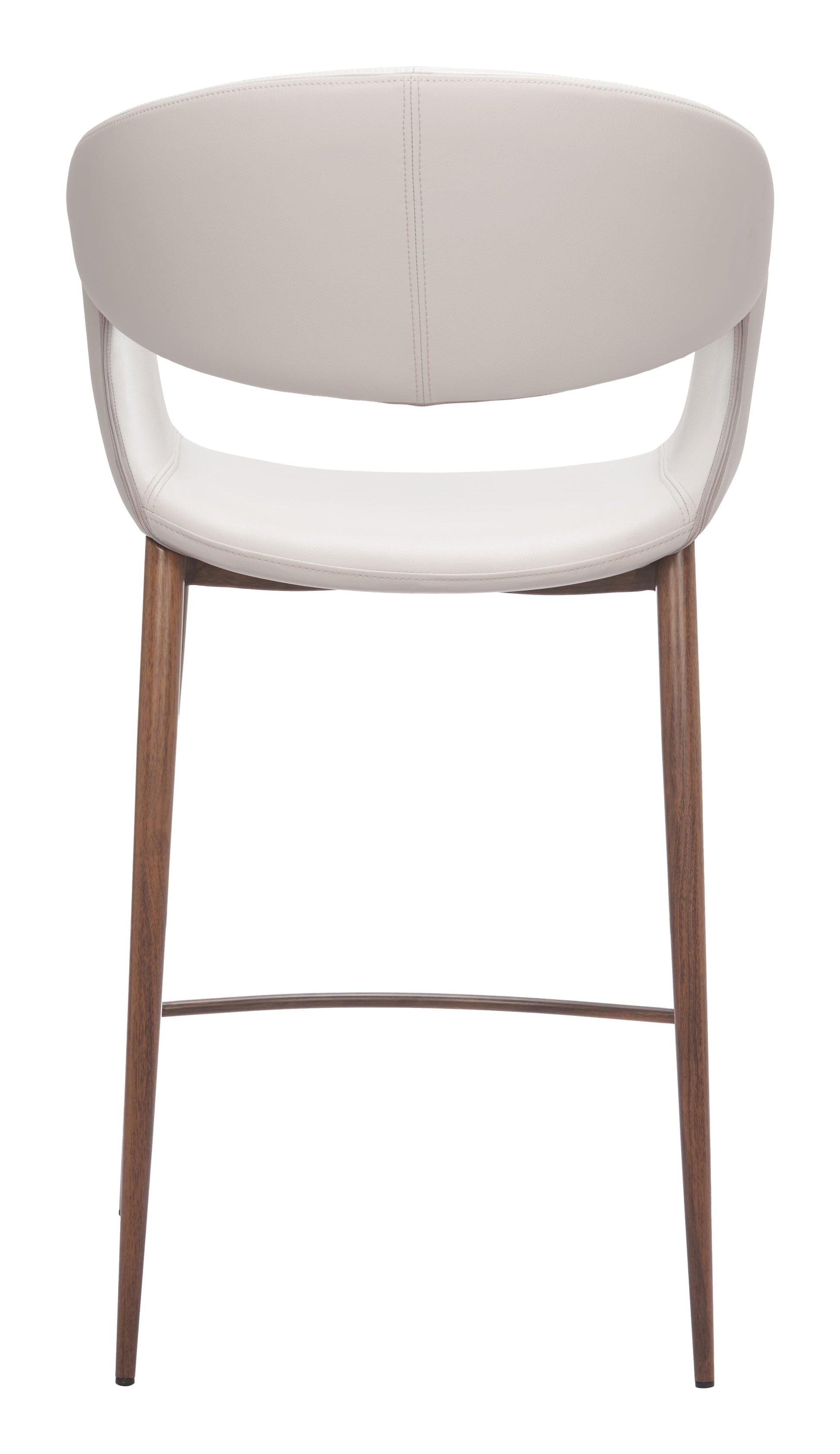 Limay Beige & Walnut Counter Stool - Ornate Home