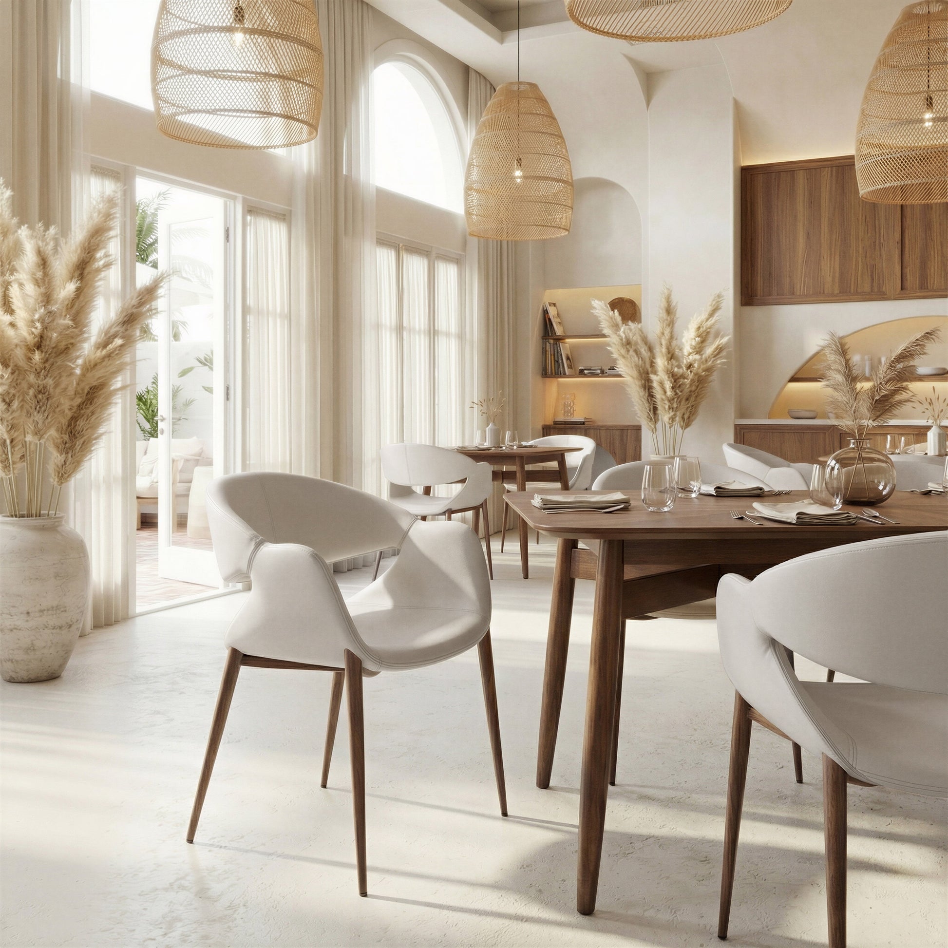 Limay Beige & Walnut Dining Chair (Set of 2) - Ornate Home