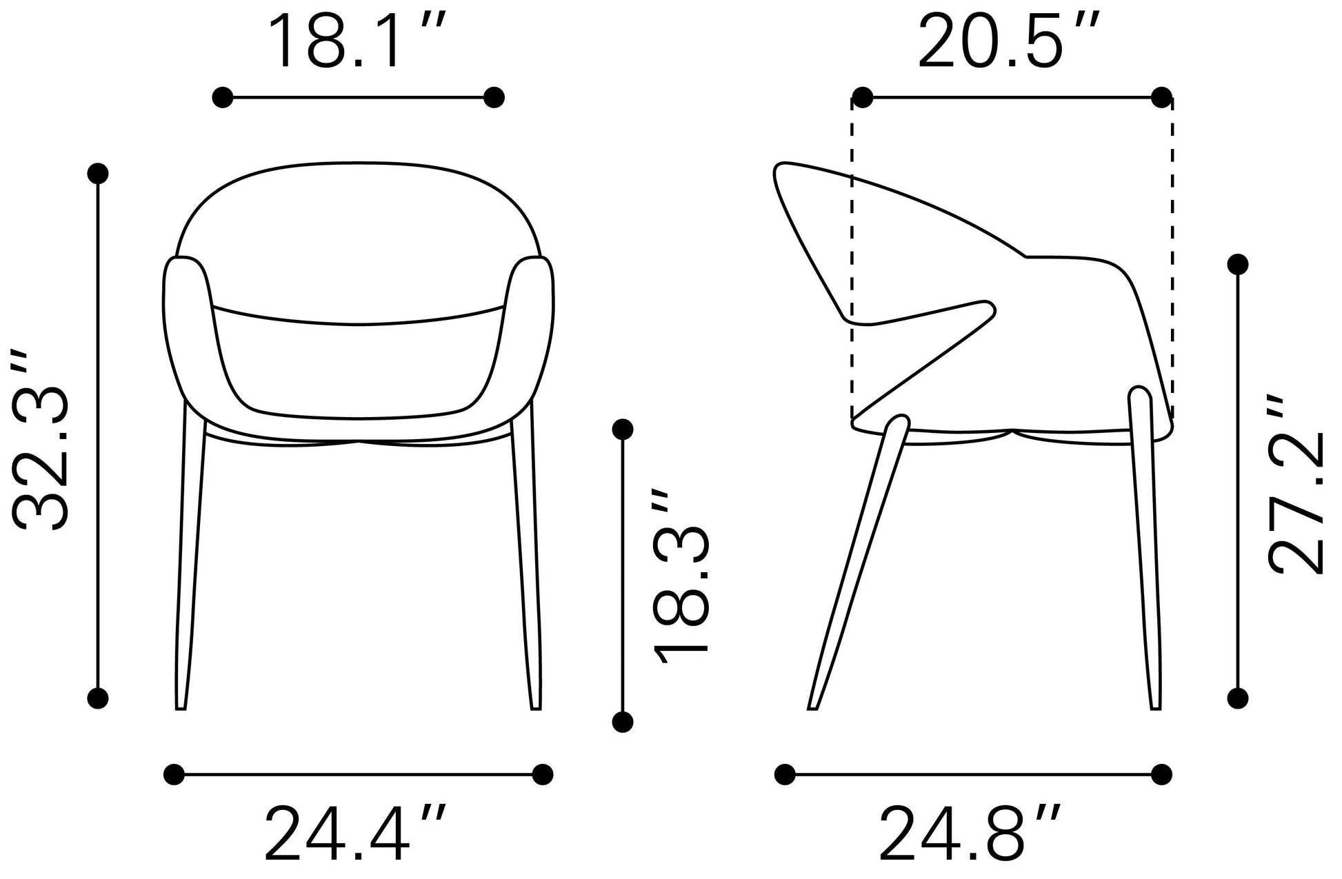 Limay Beige & Walnut Dining Chair (Set of 2) - Ornate Home