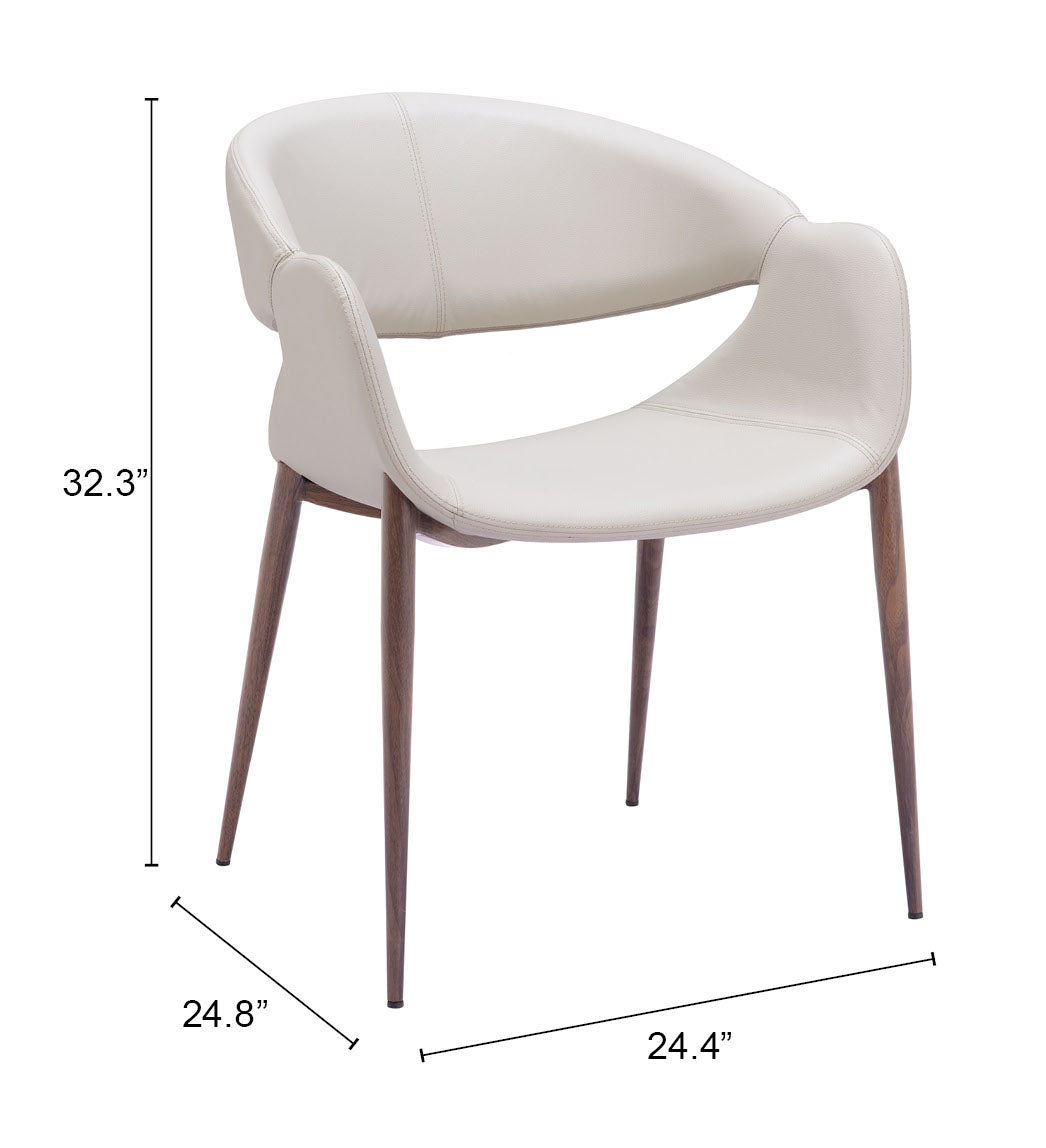 Limay Beige & Walnut Dining Chair (Set of 2) - Ornate Home