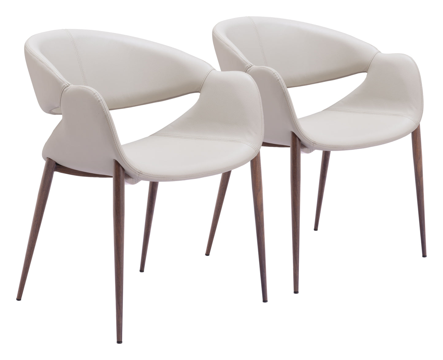 Limay Beige & Walnut Dining Chair (Set of 2) - Ornate Home