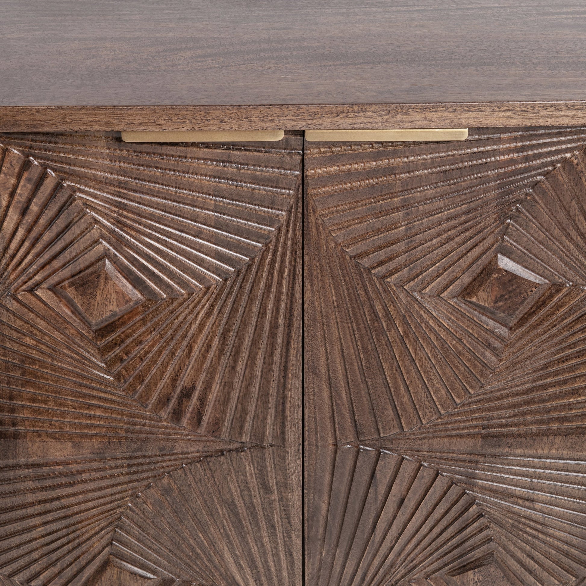 Lina Kona Brown 4 Door Cabinet - Ornate Home