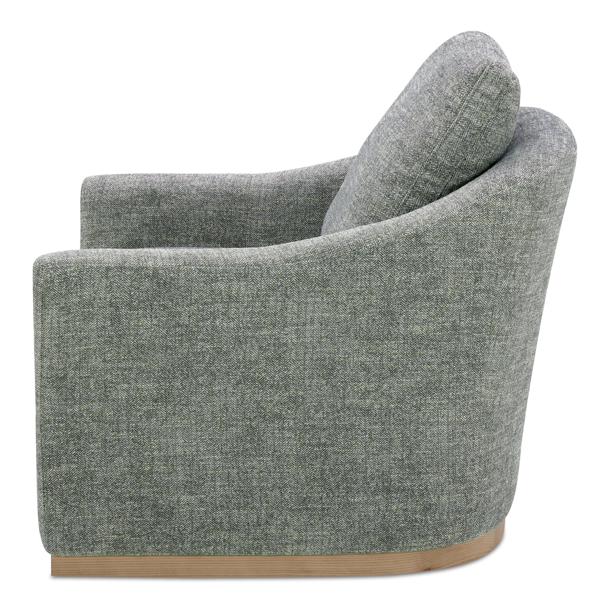 Linden Slated Moss Swivel Chair - Ornate Home