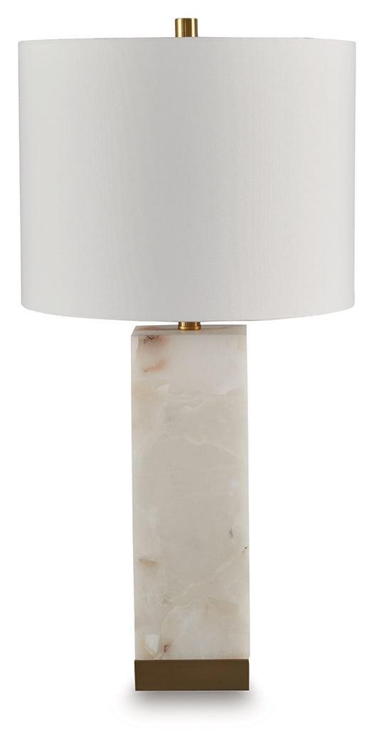 Linderfield White/Gold Finish Table Lamp- Viva Furn