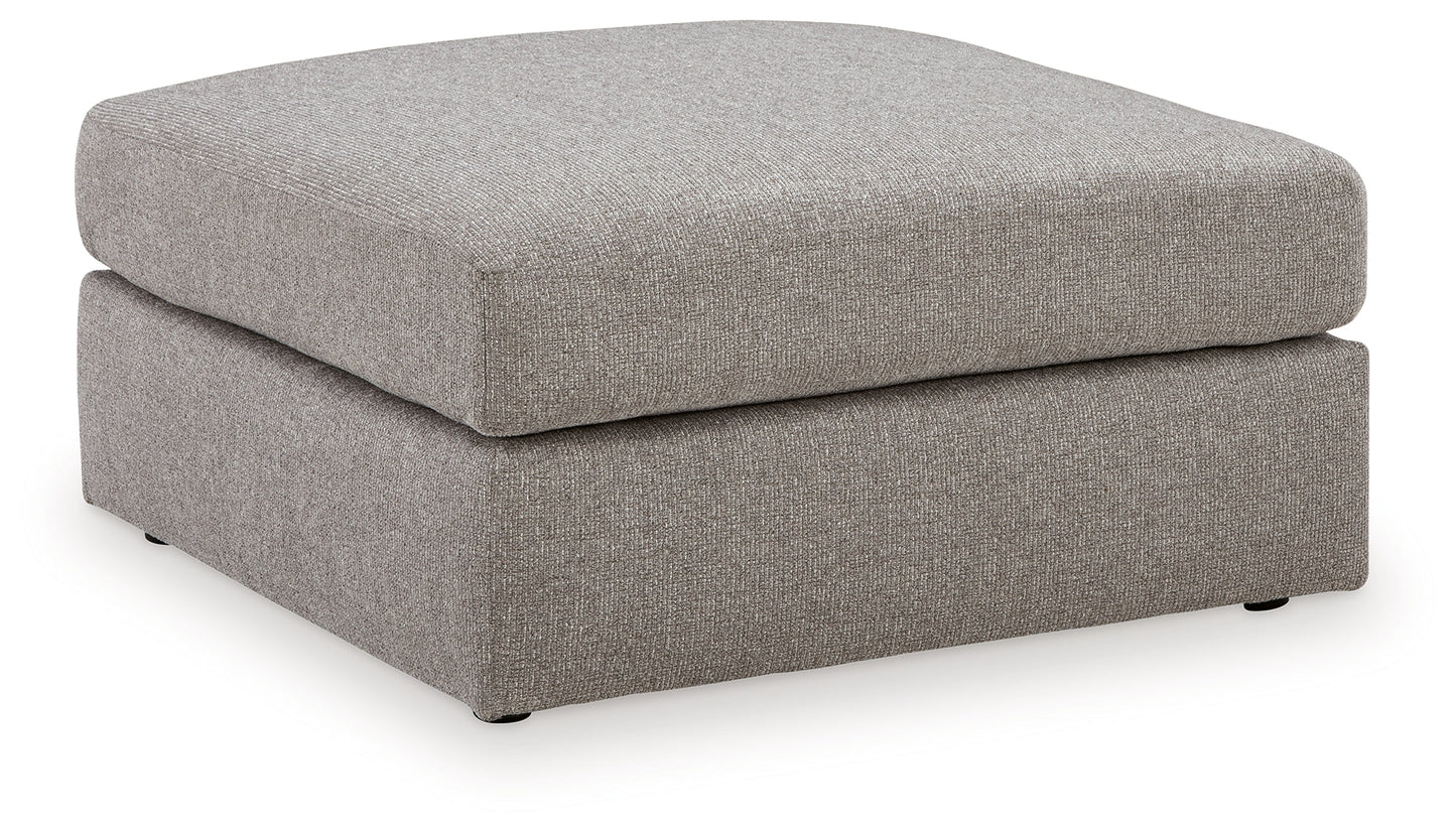 Lindon Smoke Oversized Accent Ottoman- Viva Furn