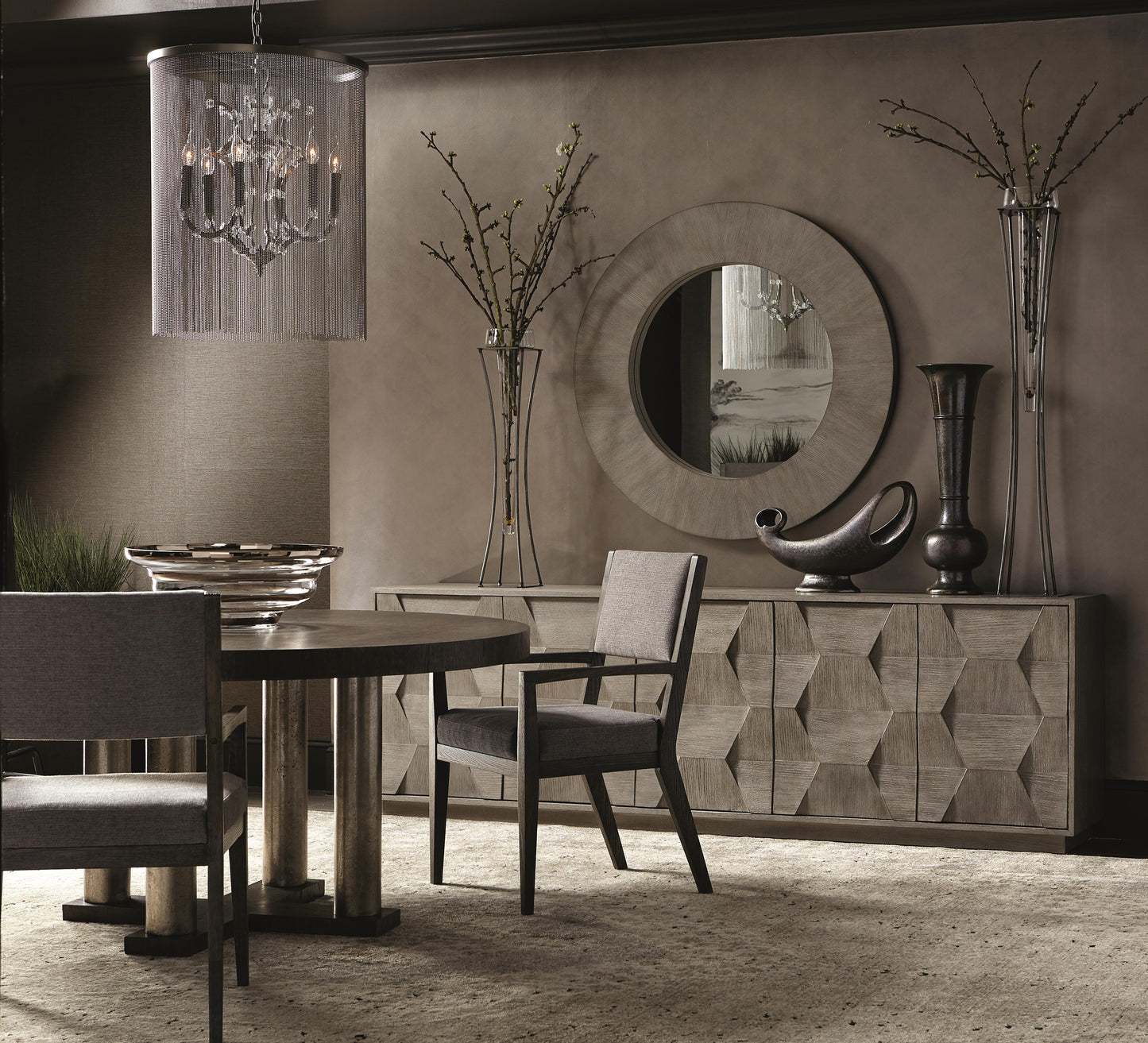 Linea Cerused Greige Buffet - Ornate Home
