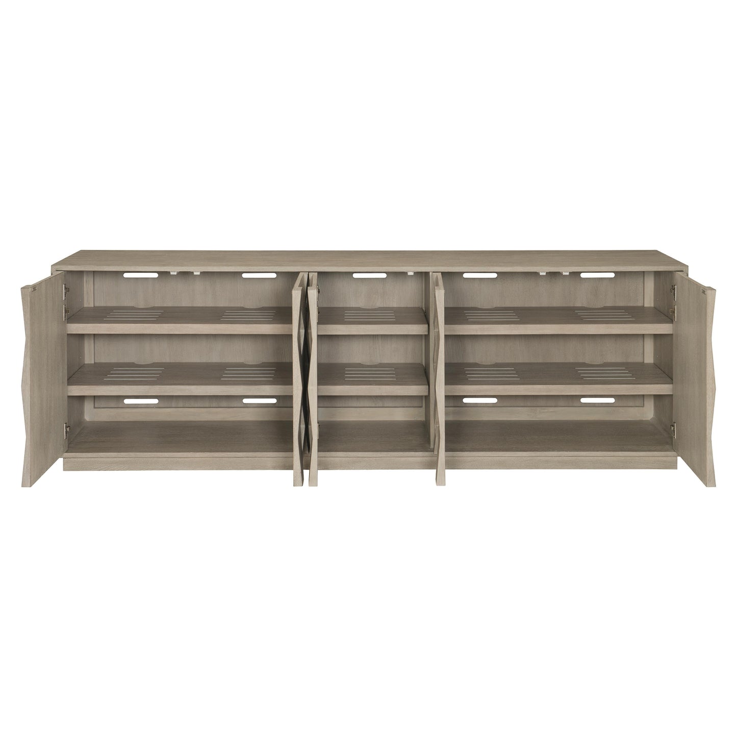 Linea Cerused Greige Entertainment Credenza - Ornate Home