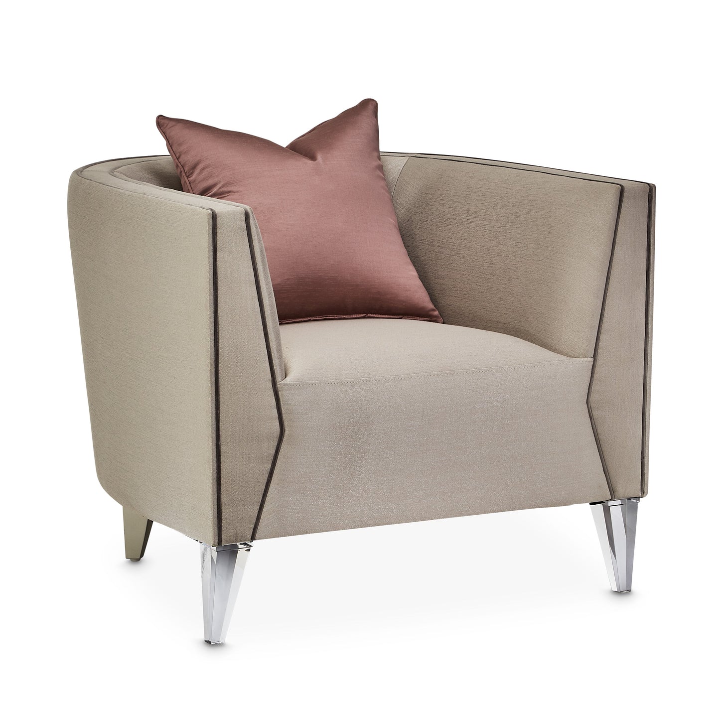 Linea Silver Mist/Metallic Matching Chair - Ornate Home