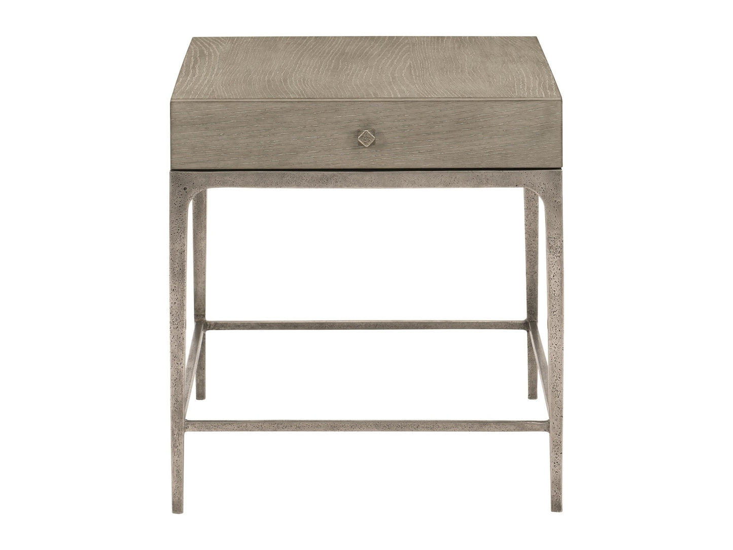 Linea Textured Graphite/Cerused Greige Side Table - Ornate Home