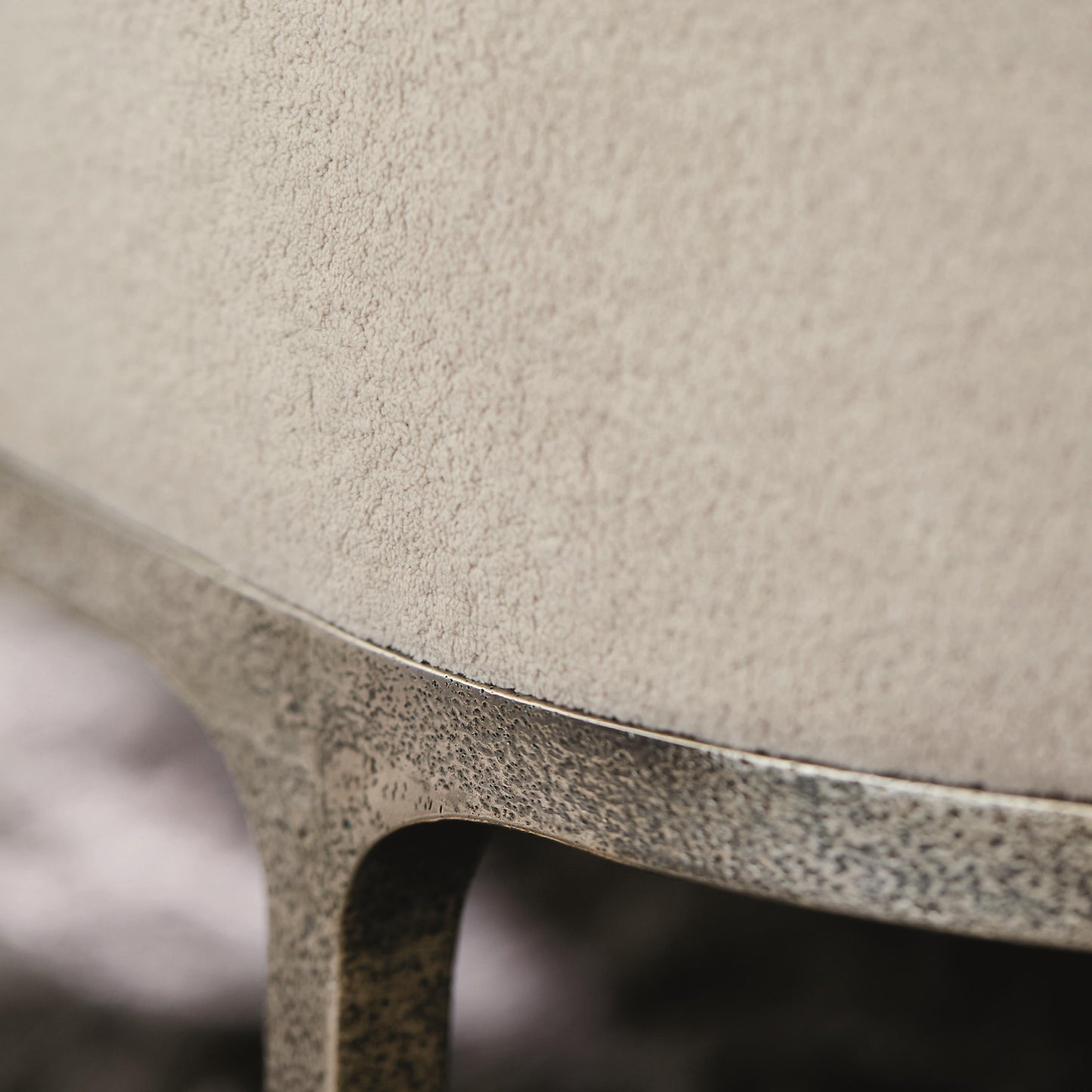 Linea Textured Graphite/Greige Bench - Ornate Home