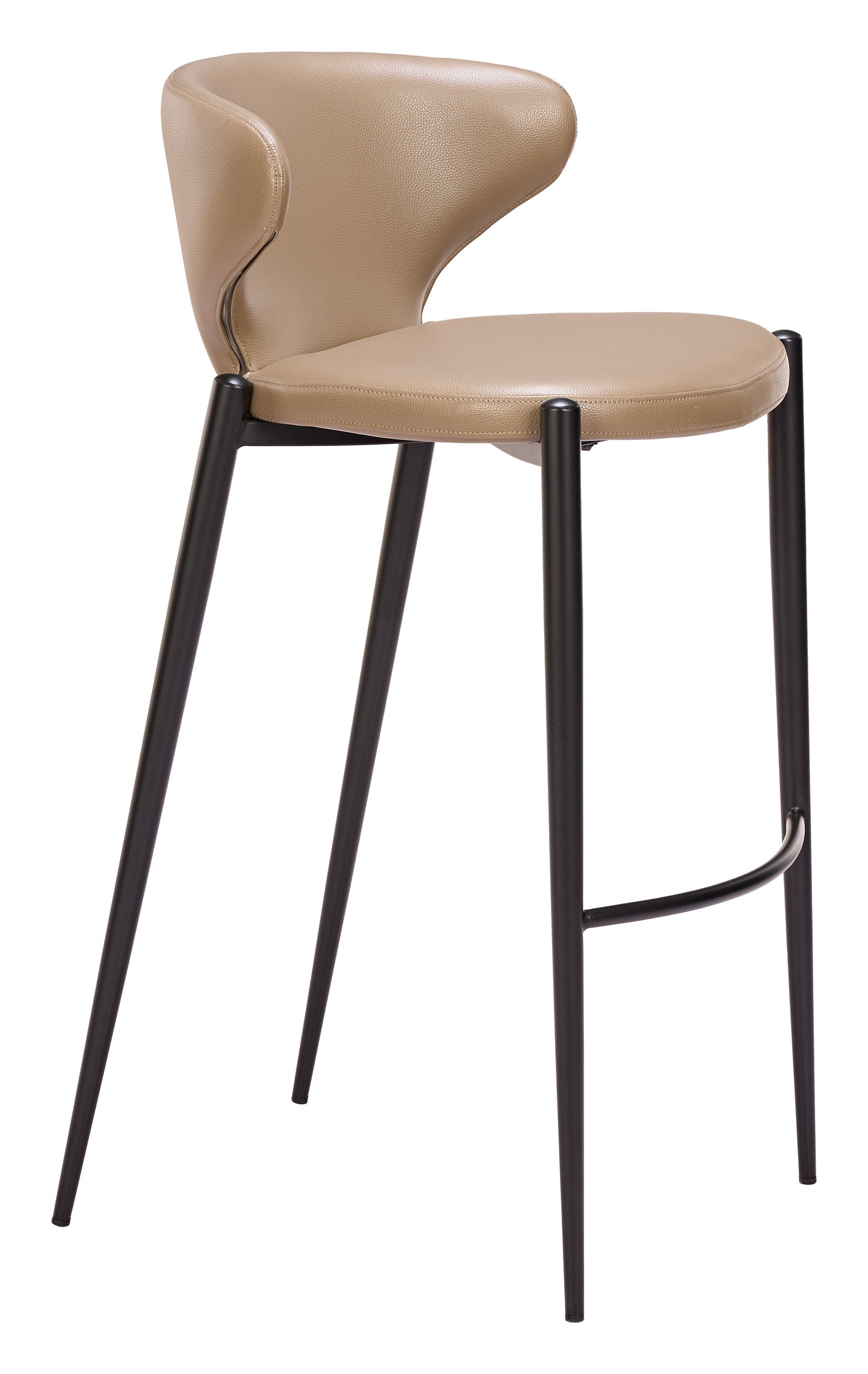Lino Taupe Barstool (Set of 2) - Ornate Home