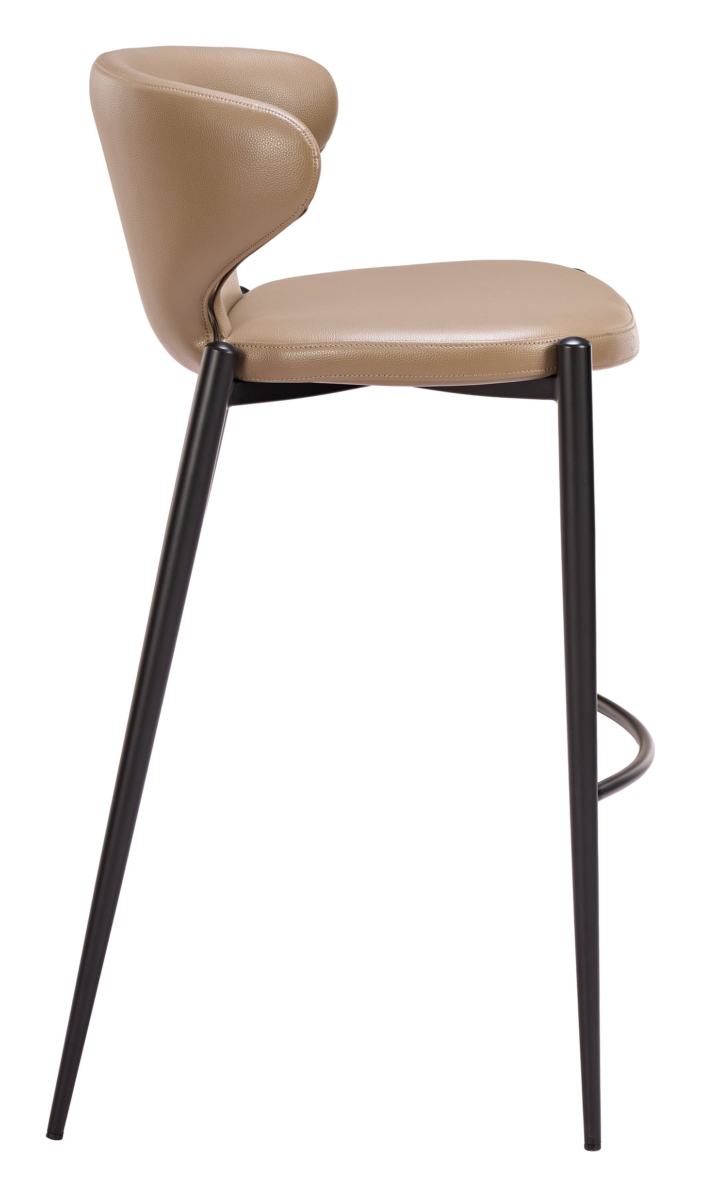 Lino Taupe Barstool (Set of 2) - Ornate Home