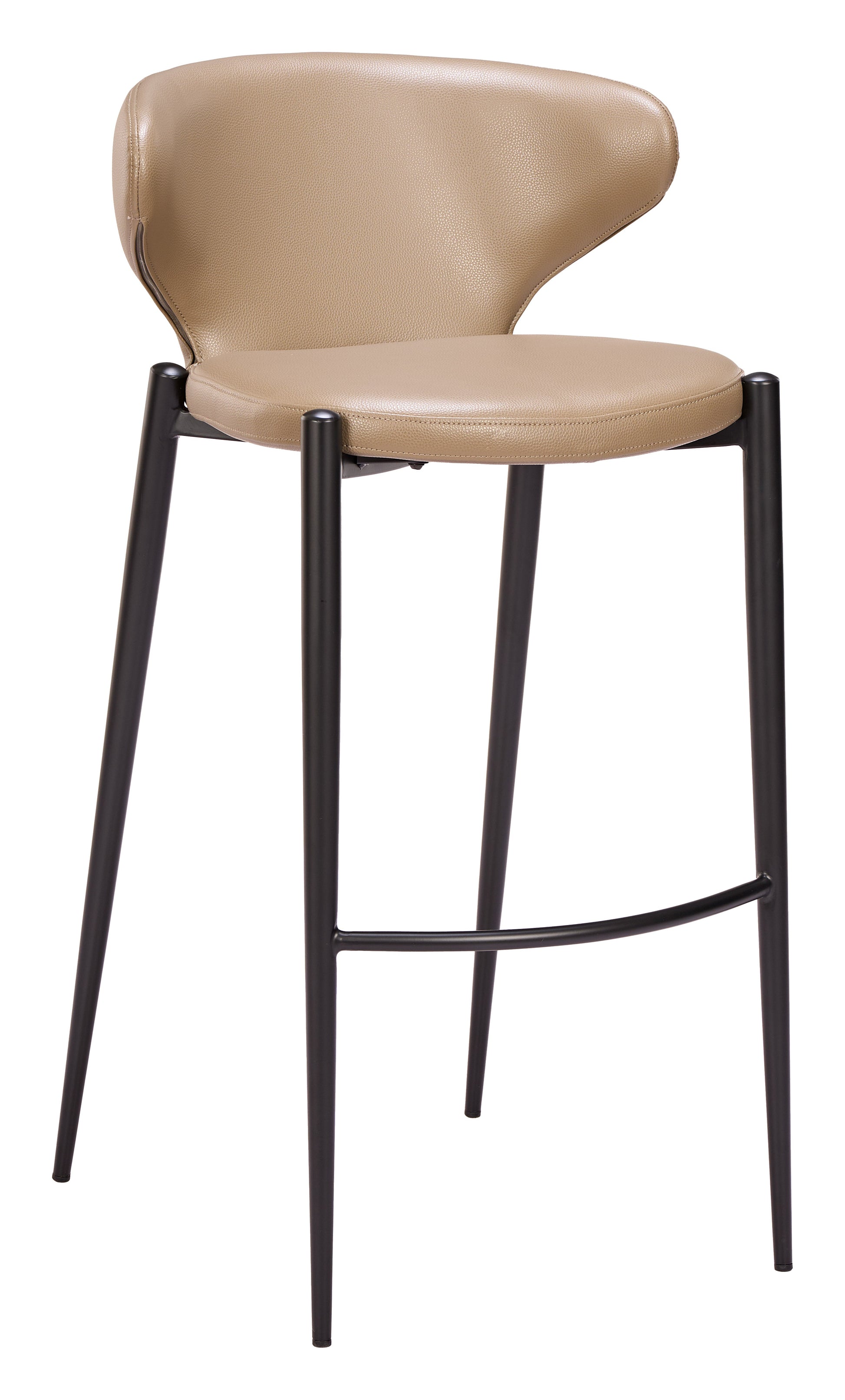 Lino Taupe Barstool (Set of 2) - Ornate Home