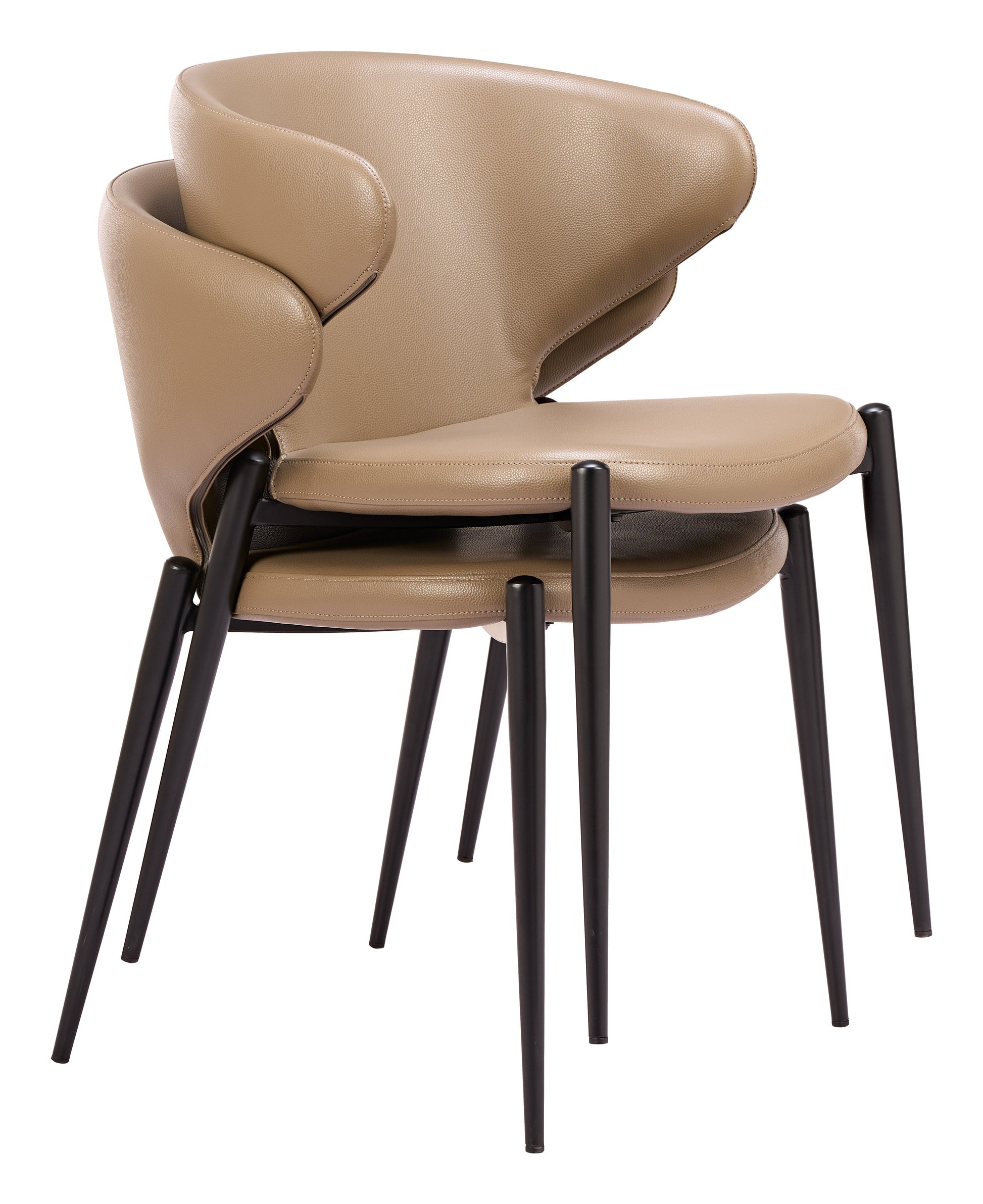 Lino Taupe Dining Chair (Set of 2) - Ornate Home