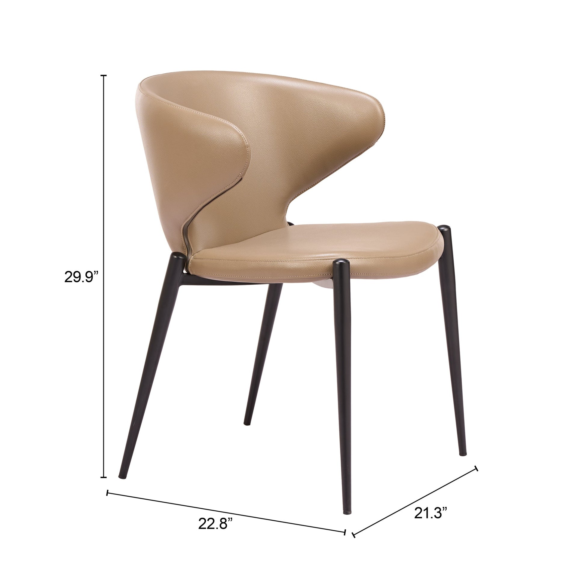 Lino Taupe Dining Chair (Set of 2) - Ornate Home