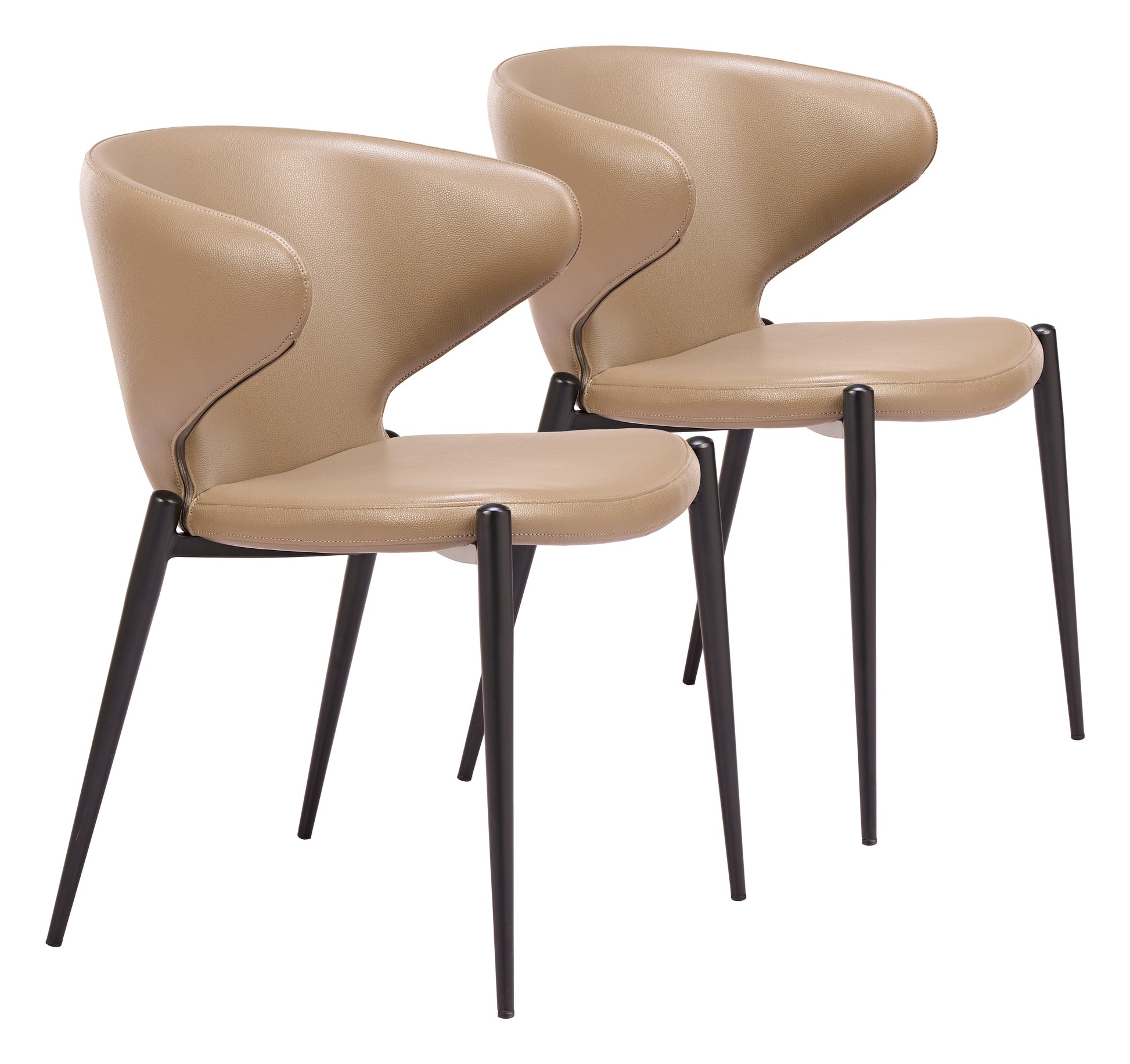 Lino Taupe Dining Chair (Set of 2) - Ornate Home