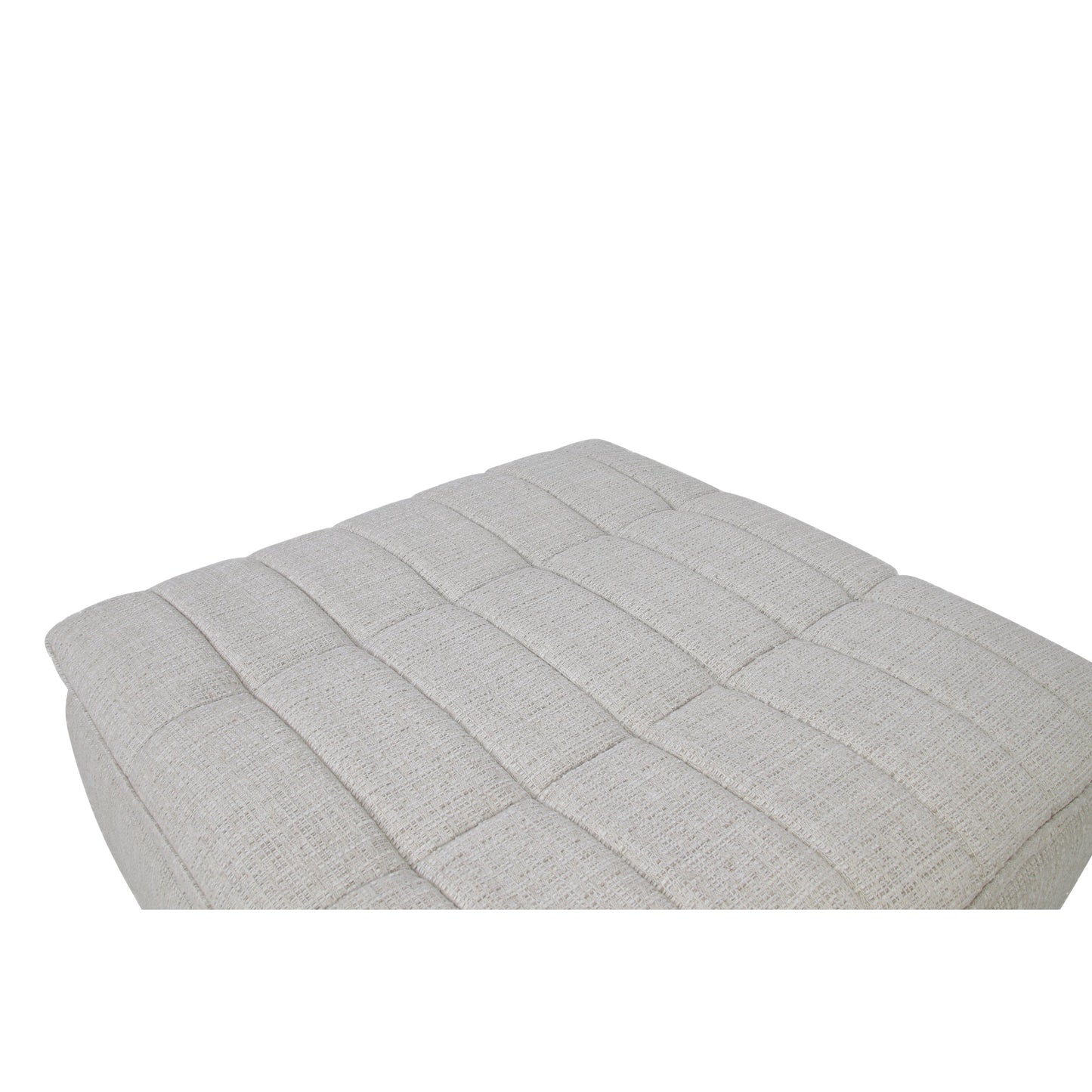 Lino Textured Oat Ottoman - Ornate Home