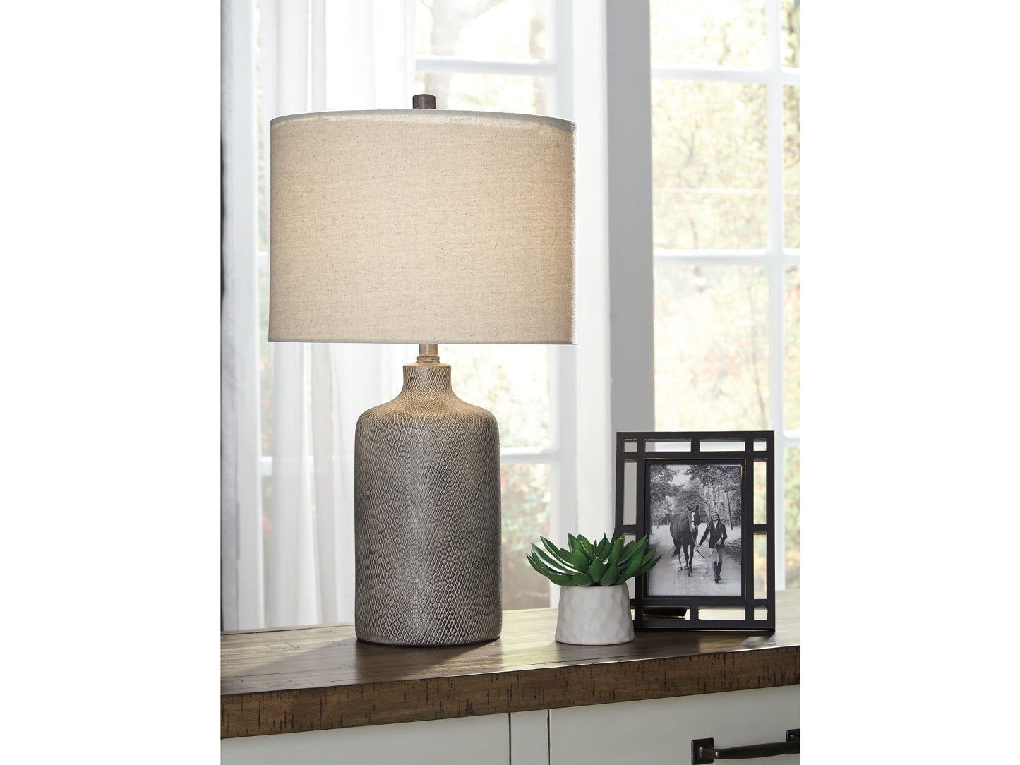 Linus Antique Black Table Lamp (Set of 2)- Viva Furn