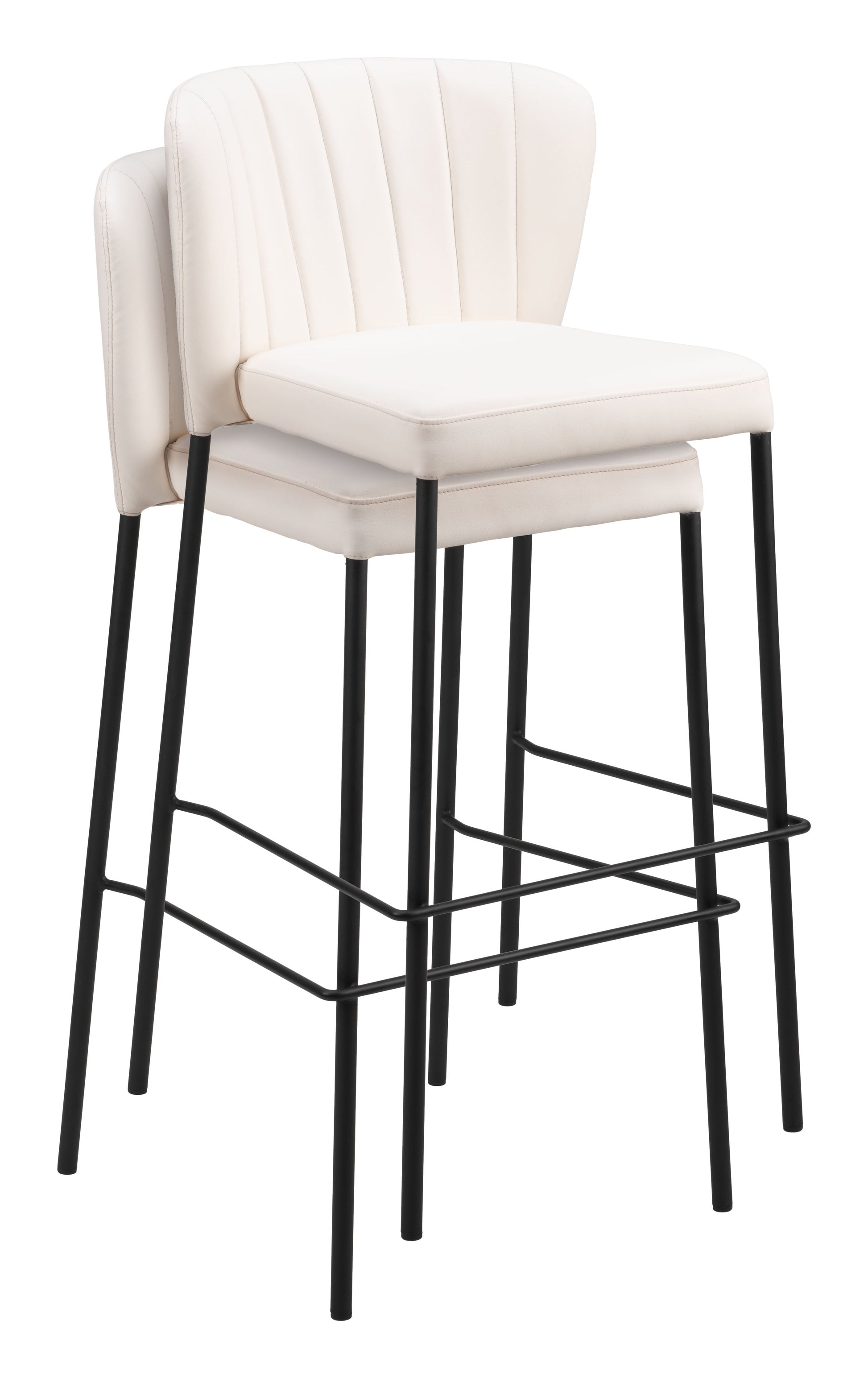 Linz Cream Barstool (Set of 2) - Ornate Home