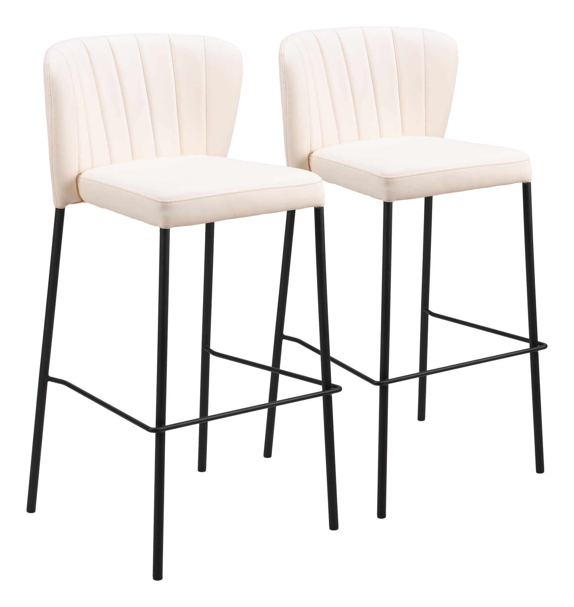 Linz Cream Barstool (Set of 2) - Ornate Home