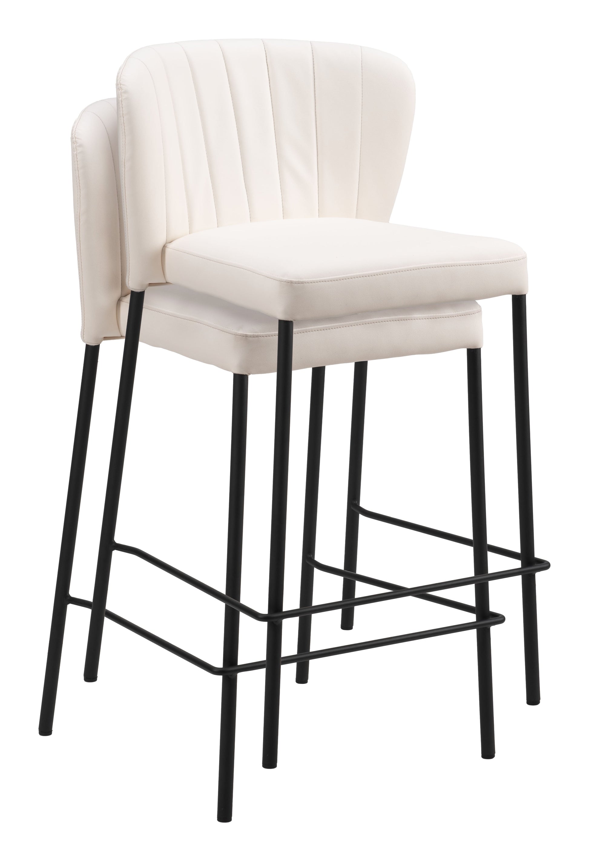 Linz Cream Counter Stool (Set of 2) - Ornate Home