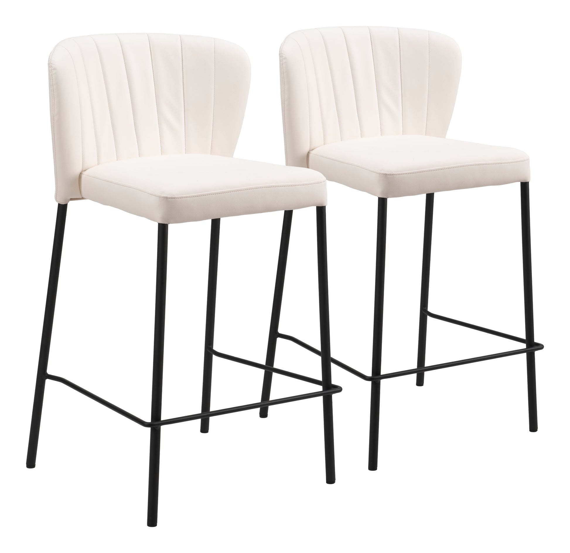Linz Cream Counter Stool (Set of 2) - Ornate Home