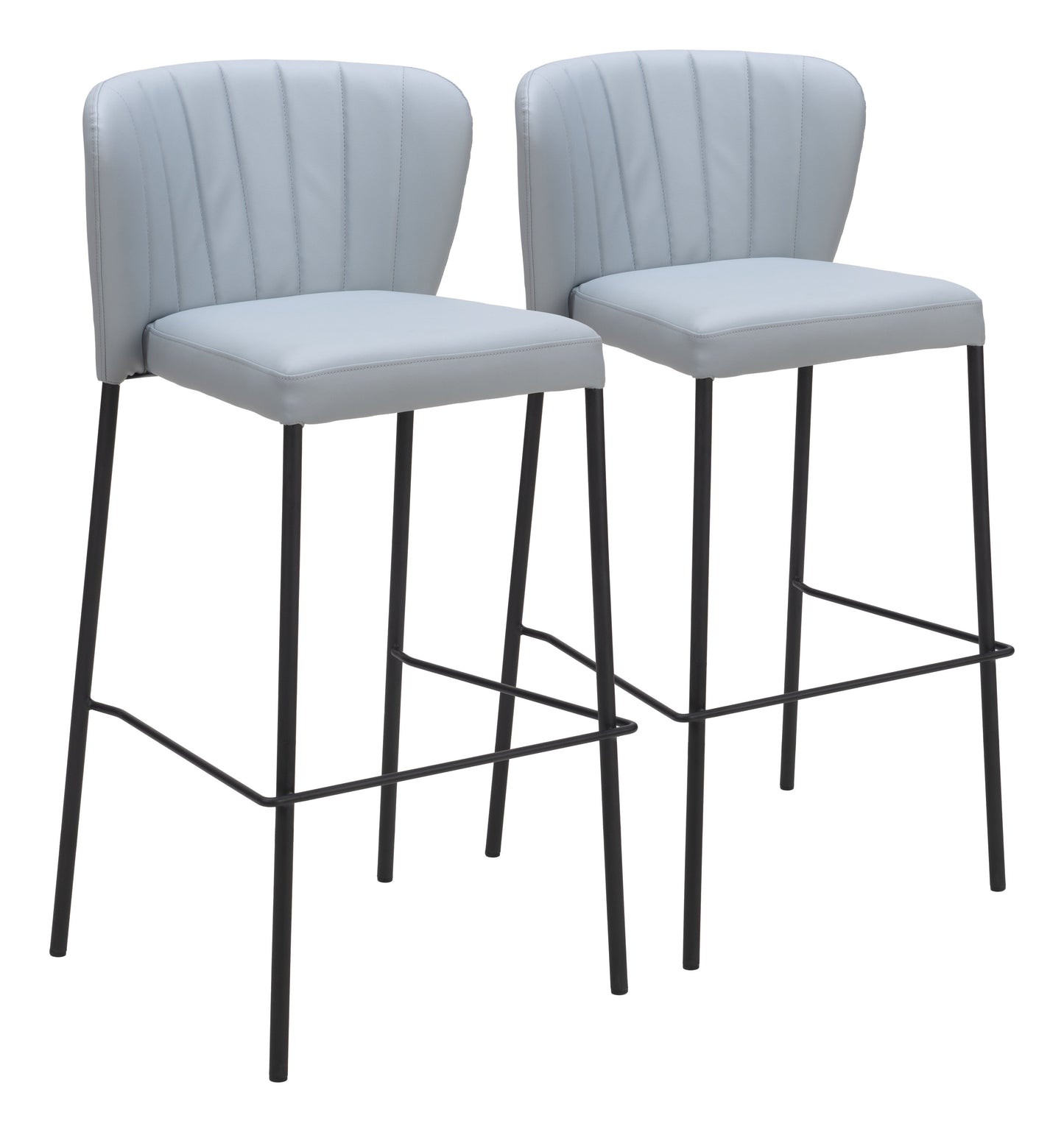 Linz Gray Barstool (Set of 2) - Ornate Home