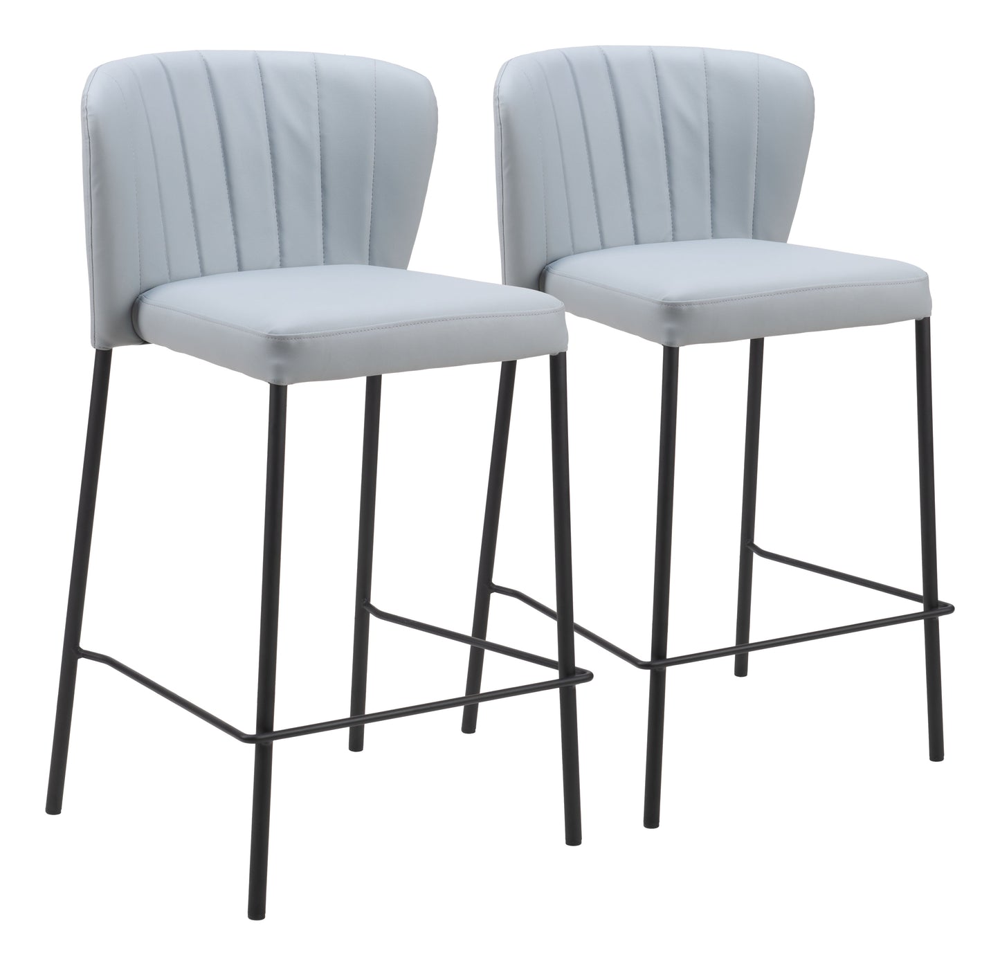 Linz Gray Counter Stool (Set of 2) - Ornate Home