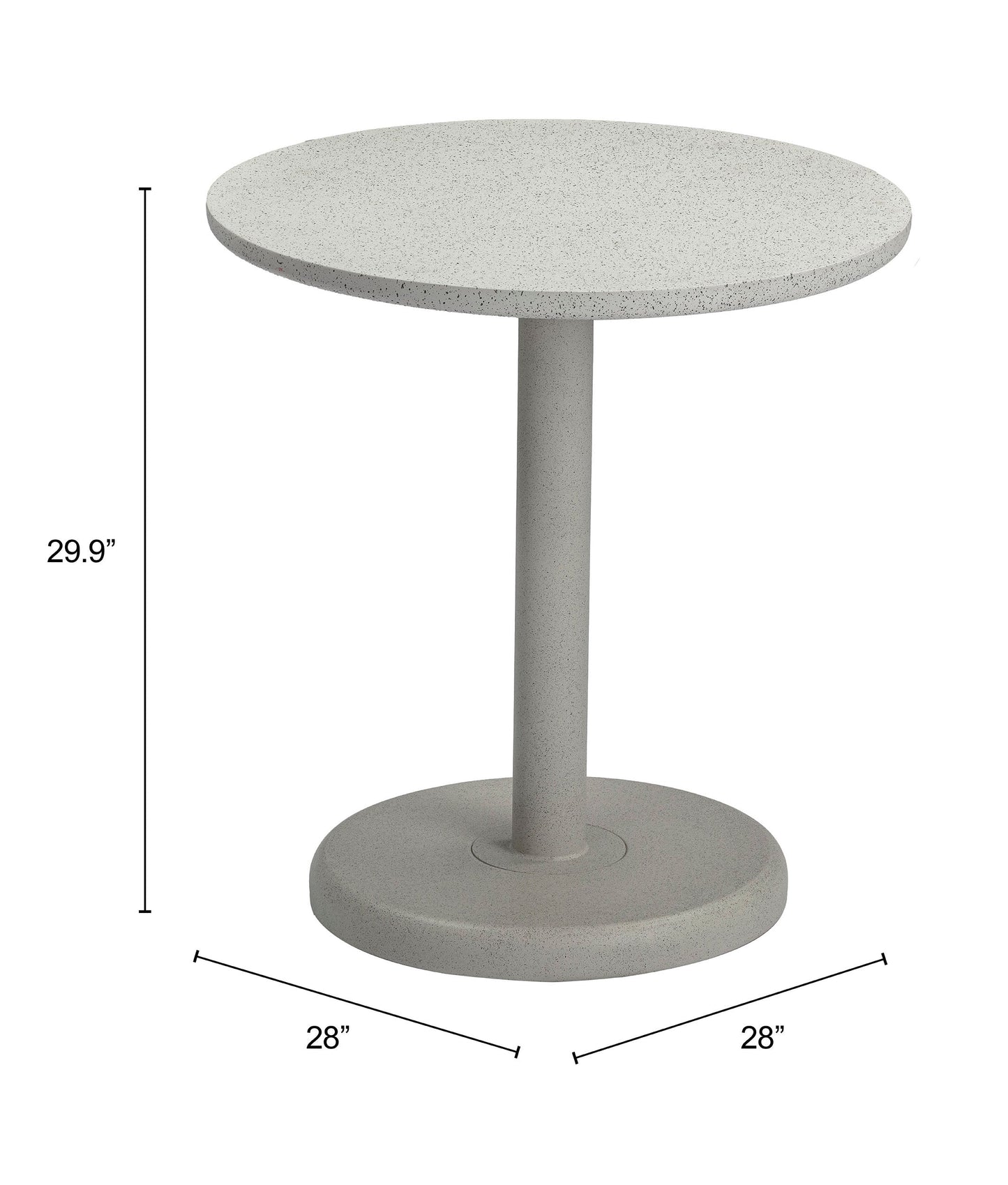 Liora White  Outdoor Bistro Table - Ornate Home