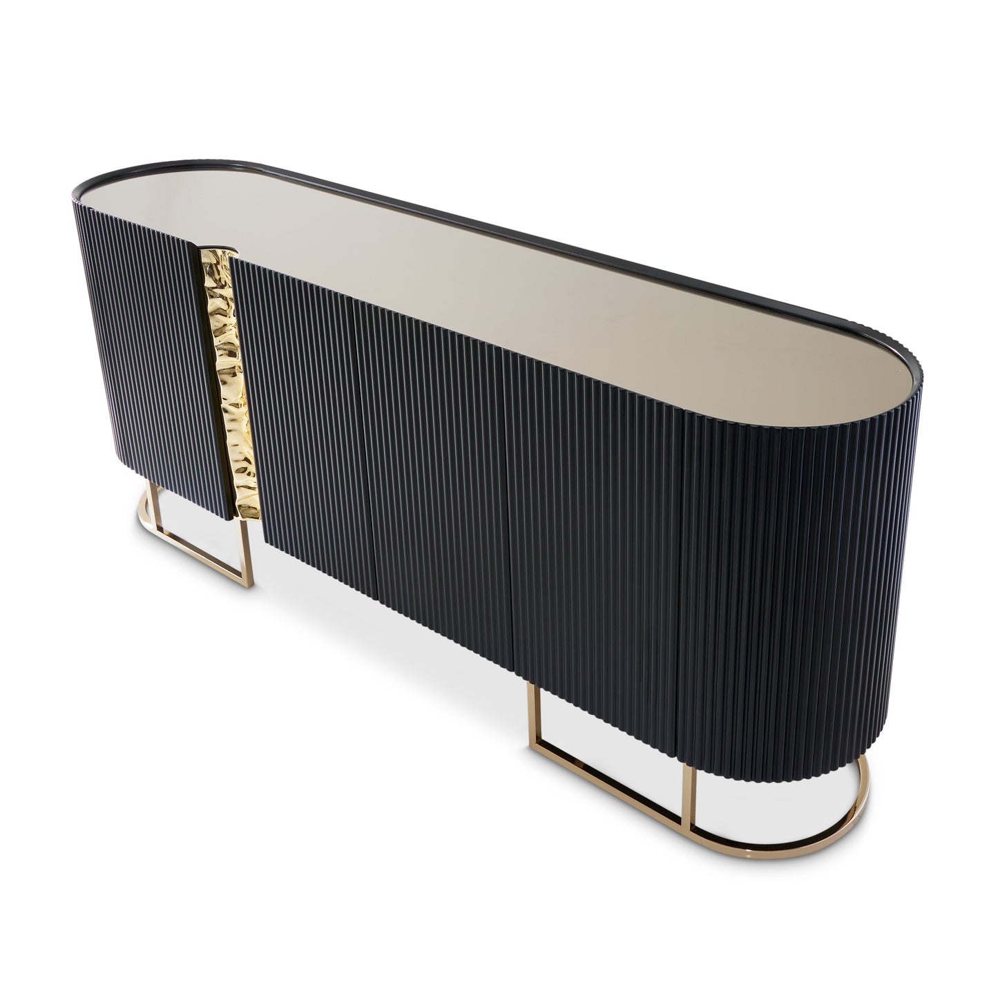 Lisbon Silken Matte Black Console Table - Ornate Home