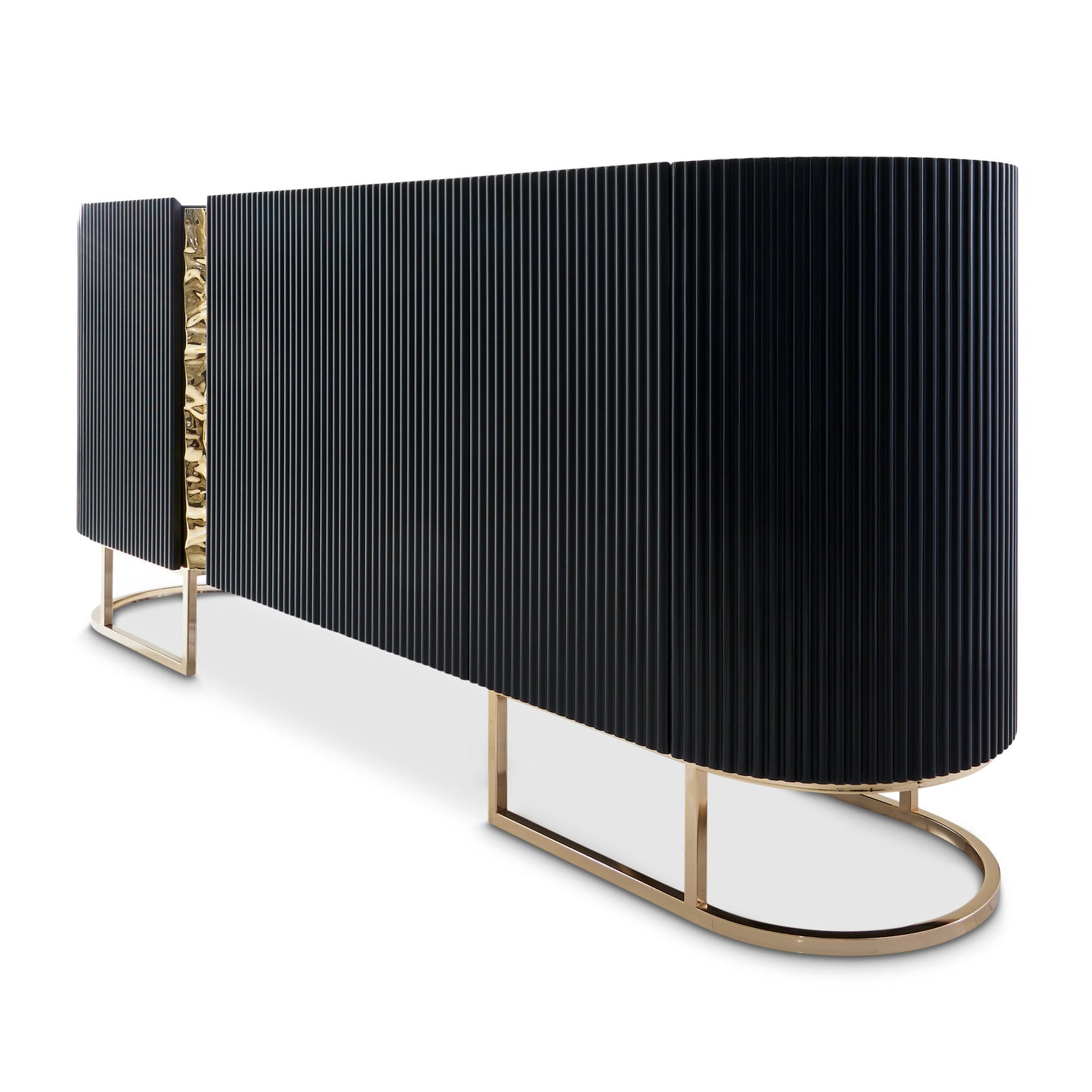 Lisbon Silken Matte Black Console Table - Ornate Home