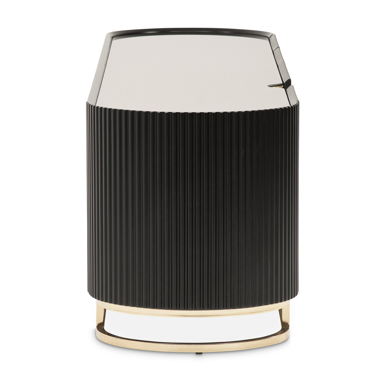 Lisbon Silken Matte Black Media Cabinet - Ornate Home