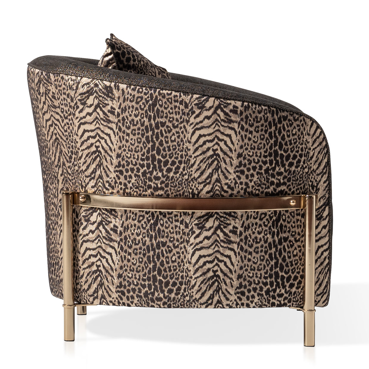 Lisbon Silken Matte Black/Onyx Accent Chair - Ornate Home
