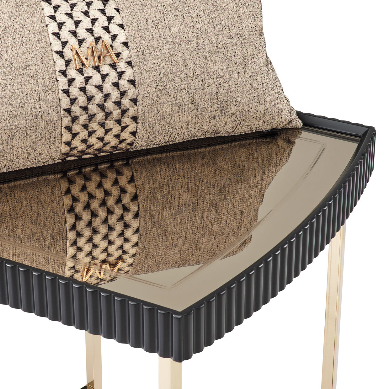 Lisbon Silken Matte Black Side Table - Ornate Home